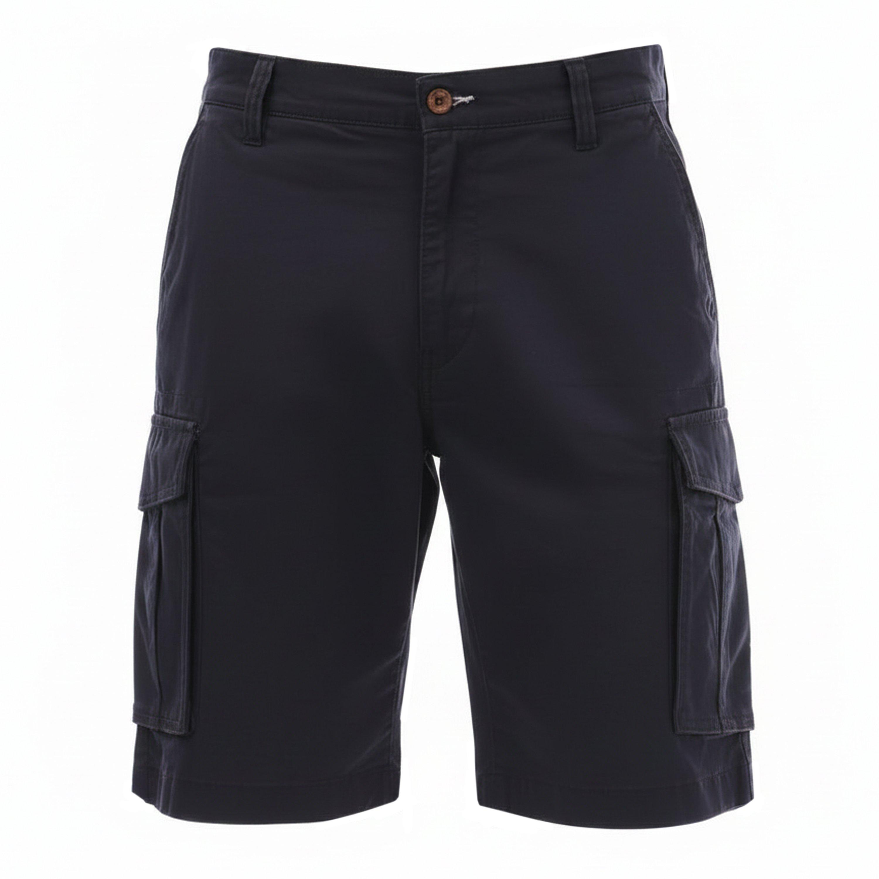 Navy - Gant - Relaxed Fit Twill Cargo Shorts - 1