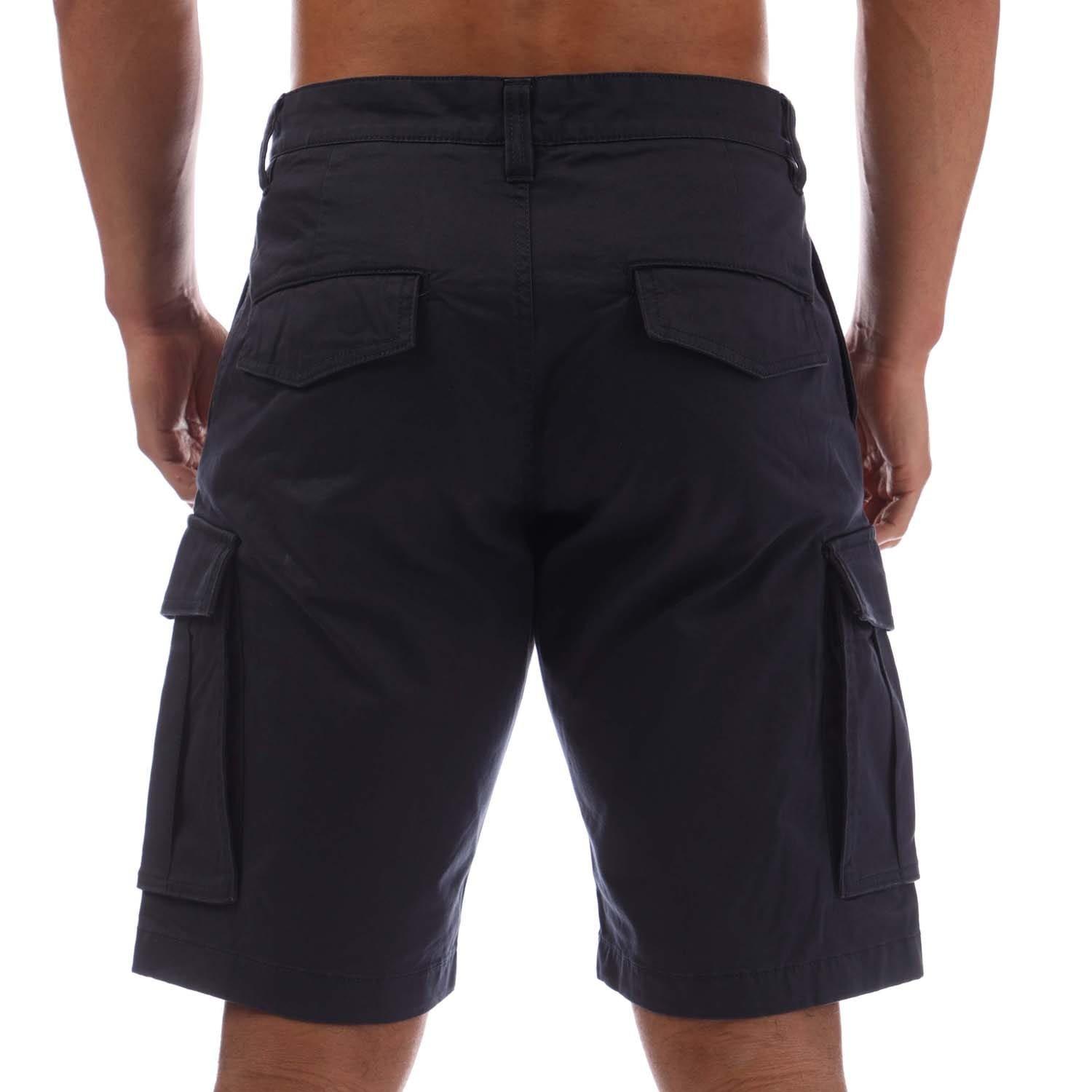 Navy - Gant - Relaxed Fit Twill Cargo Shorts - 4