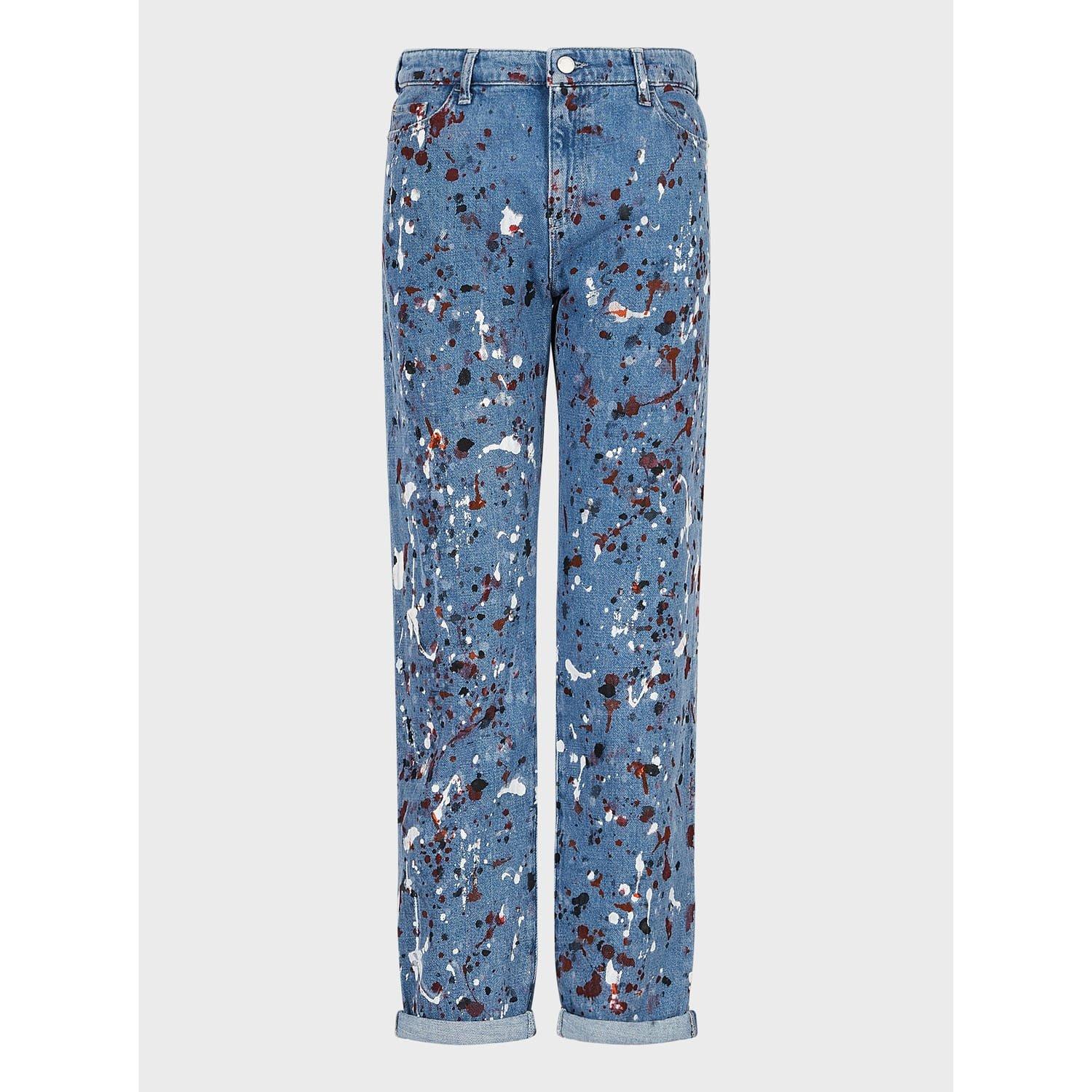 Blue - Emporio Armani - J15 Painted Jeans