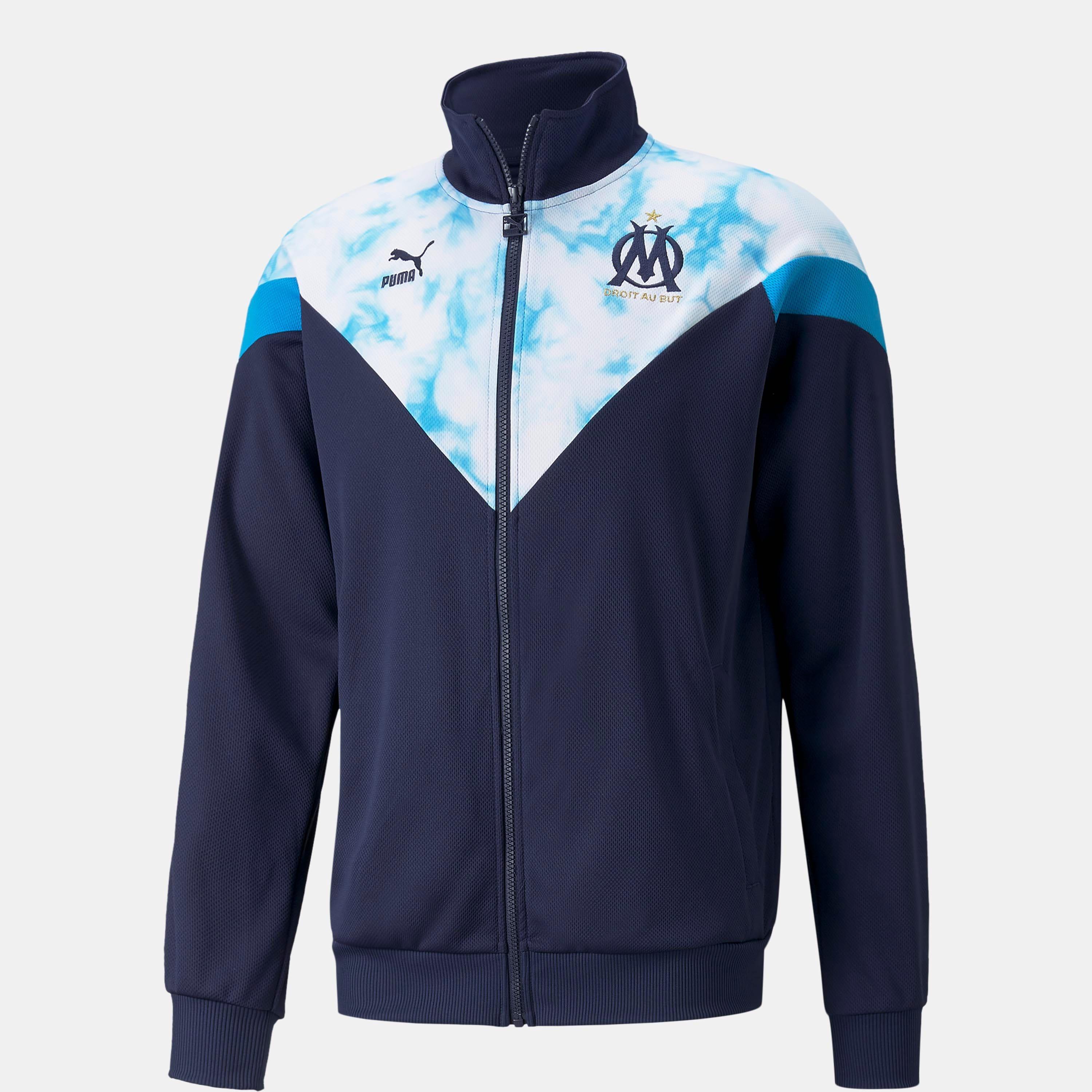 Navy - Puma - Olympique De Marsille Fc Mesh Track Jacket - 1
