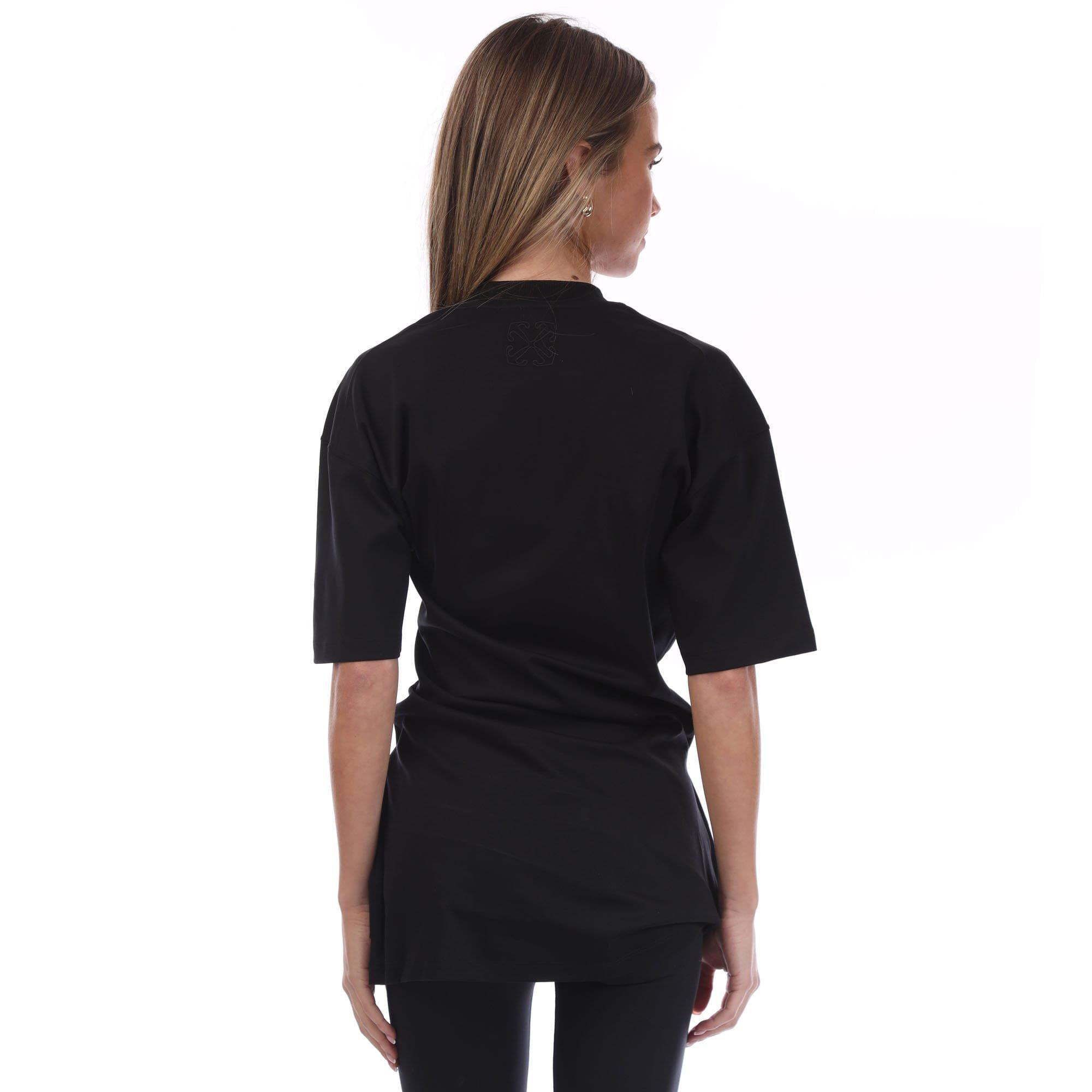 Black - Off White - Small Arrow Twist T-Shirt Dress - 3