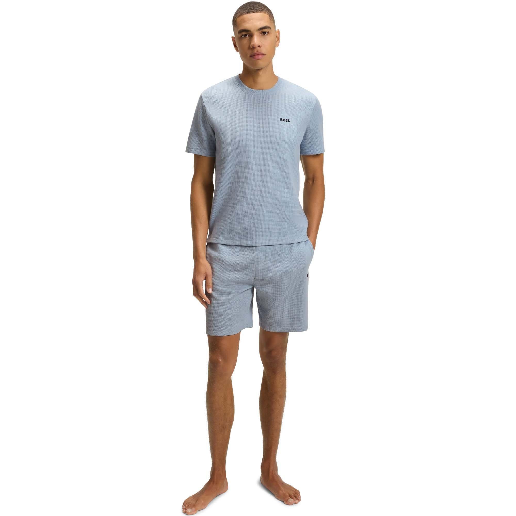 Blue - Boss - Waffle Knit Pyjama T-Shirt - 3