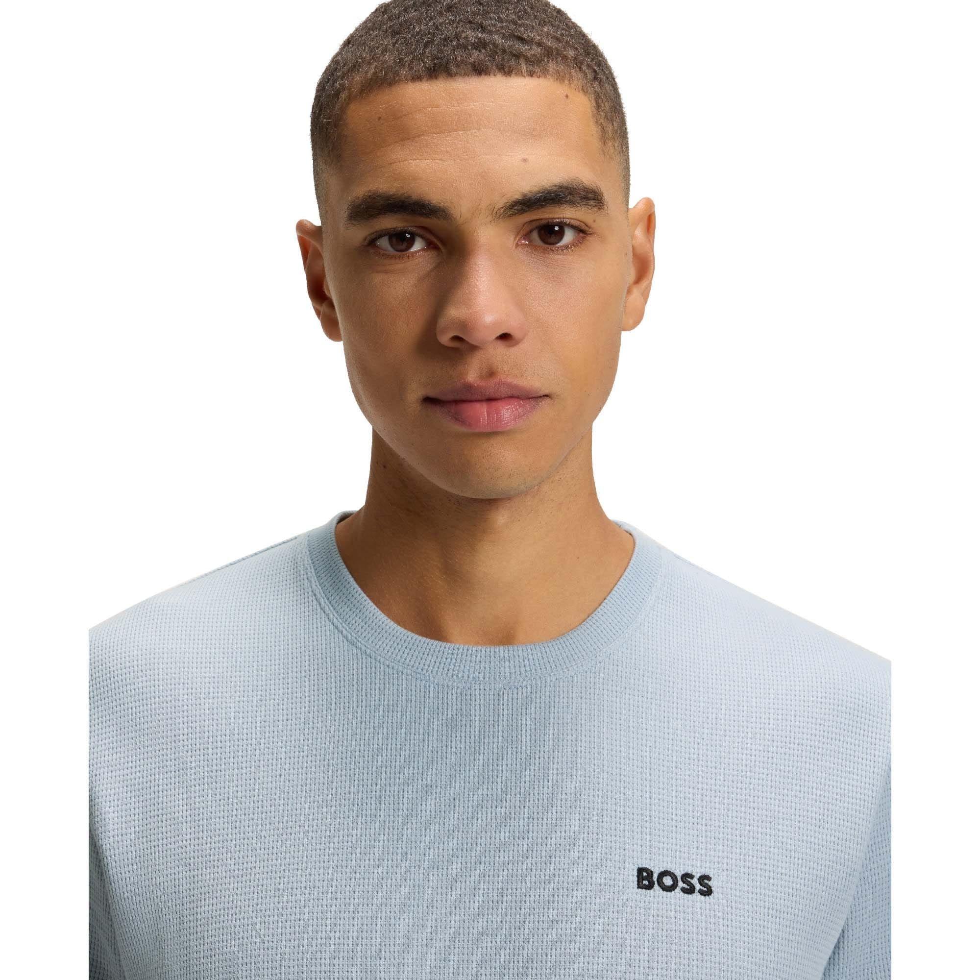 Blue - Boss - Waffle Knit Pyjama T-Shirt - 4