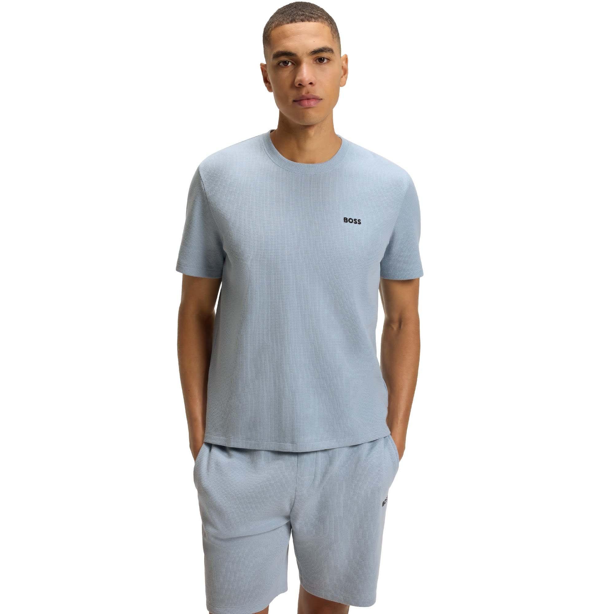 Blue - Boss - Waffle Knit Pyjama T-Shirt - 5