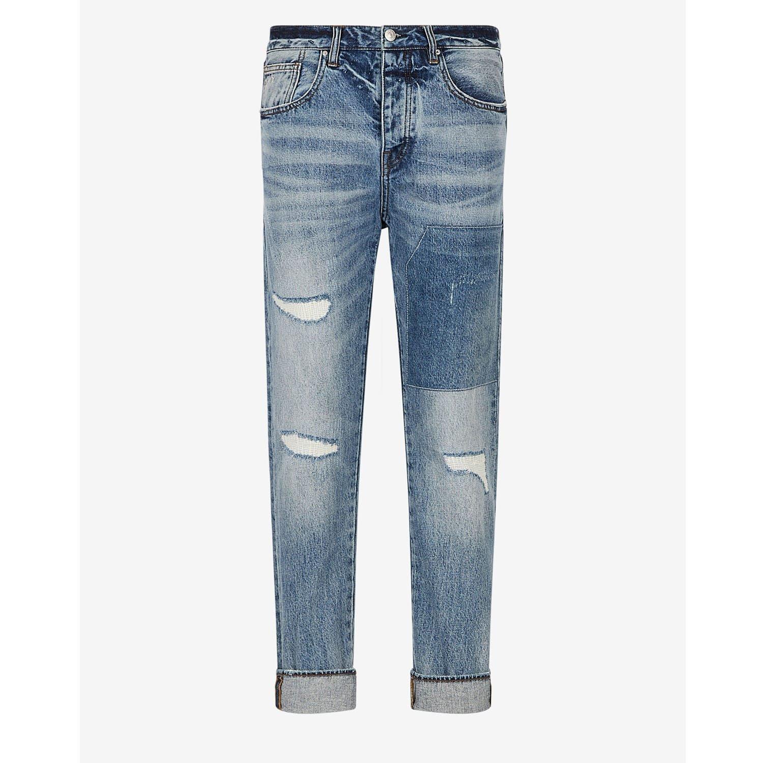 Indigo - Armani Exchange - J24 Tapered-Fit Jeans - 3