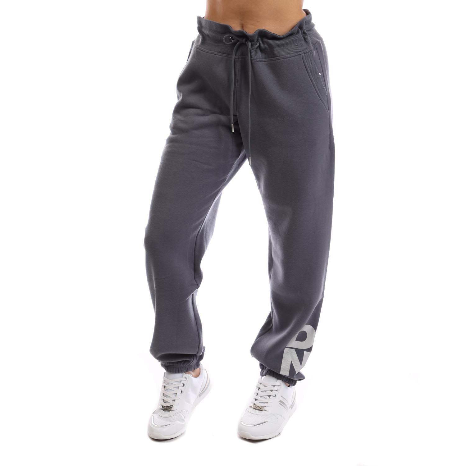 Silver - DKNY - Foil Logo Jogger with Pockets - 1
