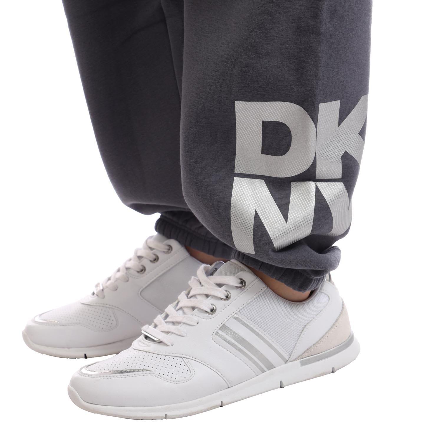 Silver - DKNY - Foil Logo Jogger with Pockets - 4