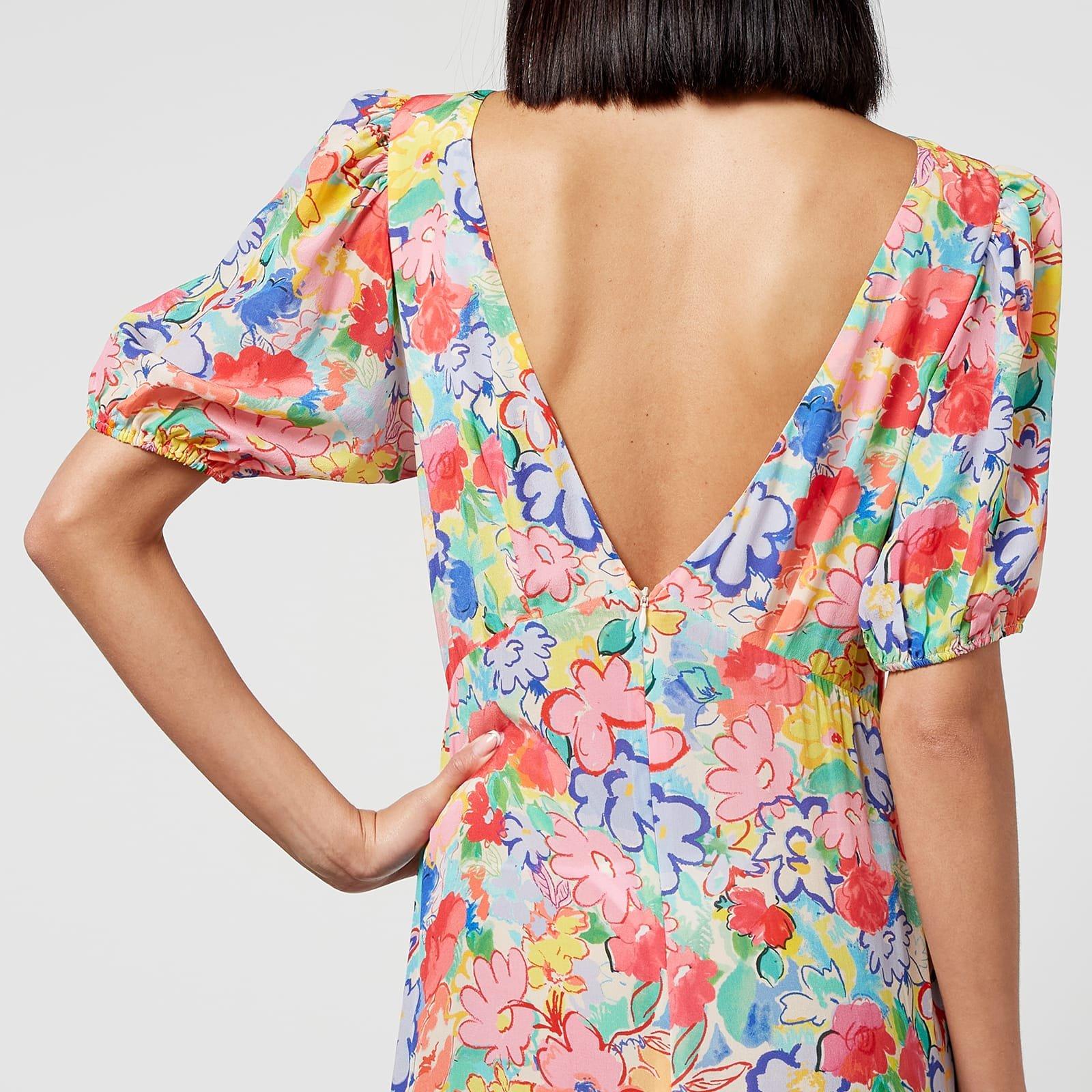 Multi Colour - RIXO - Shireen Midi Dress - 3