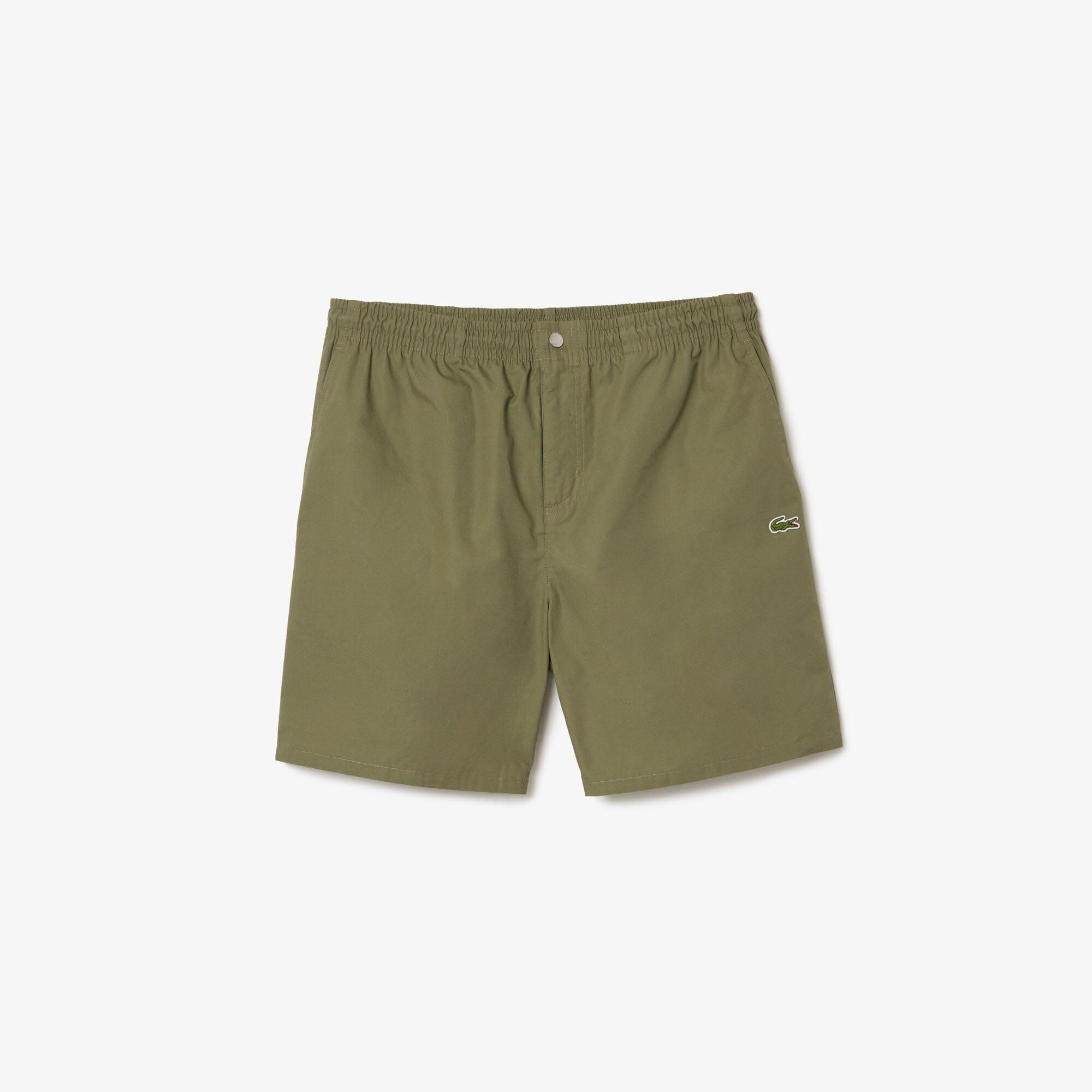 Green - Lacoste - Relaxed Fit Poplin Shorts - 1