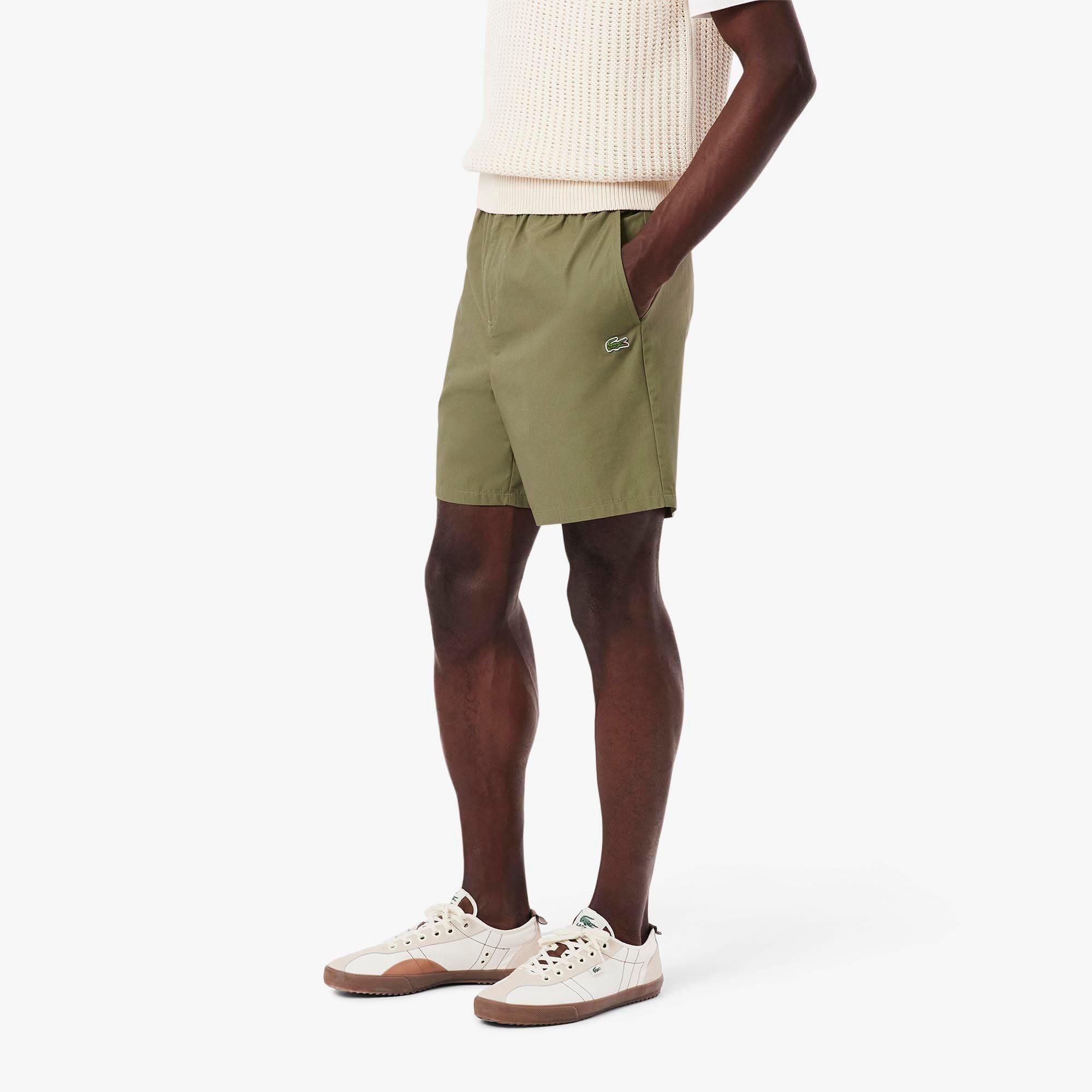 Green - Lacoste - Relaxed Fit Poplin Shorts - 2