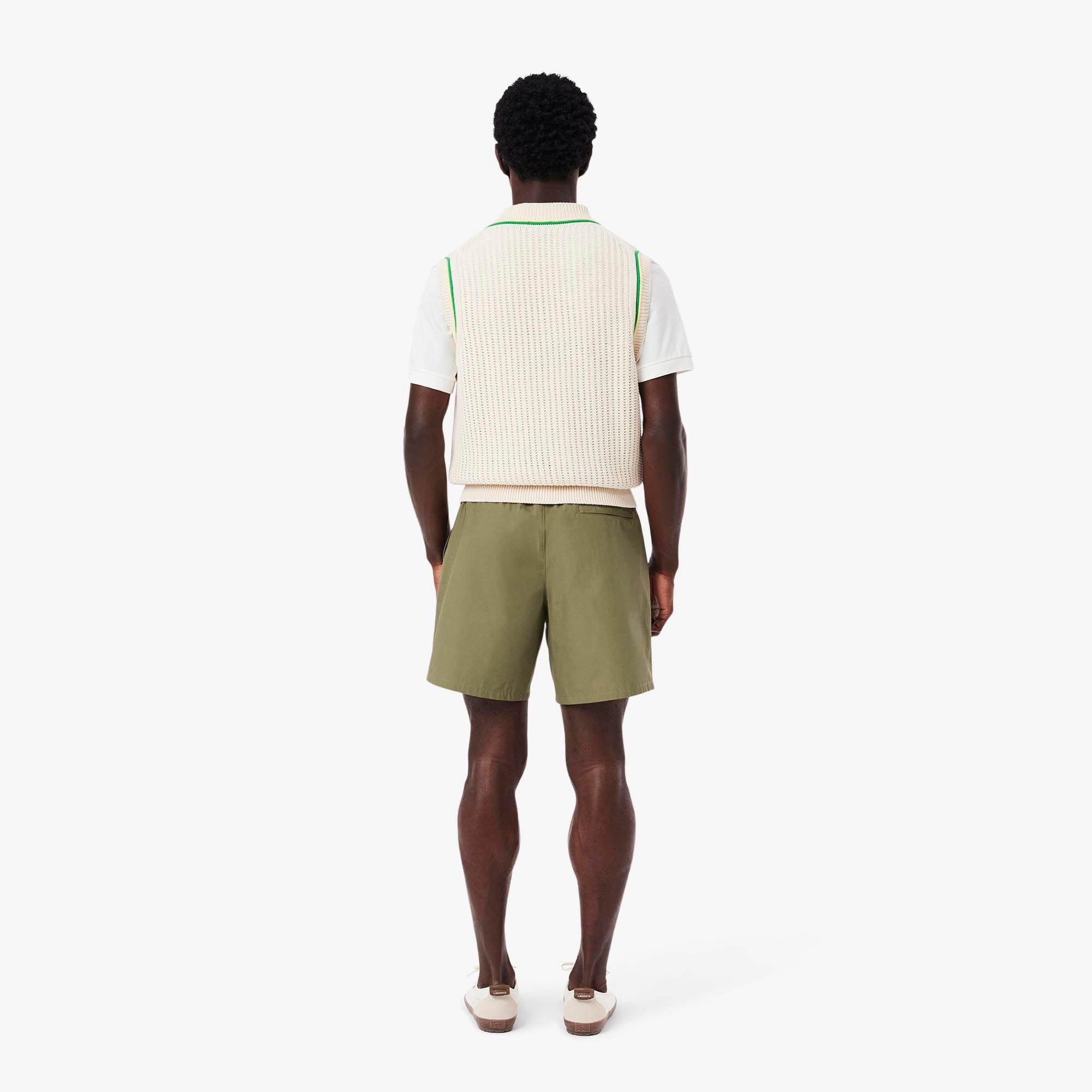 Green - Lacoste - Relaxed Fit Poplin Shorts - 3