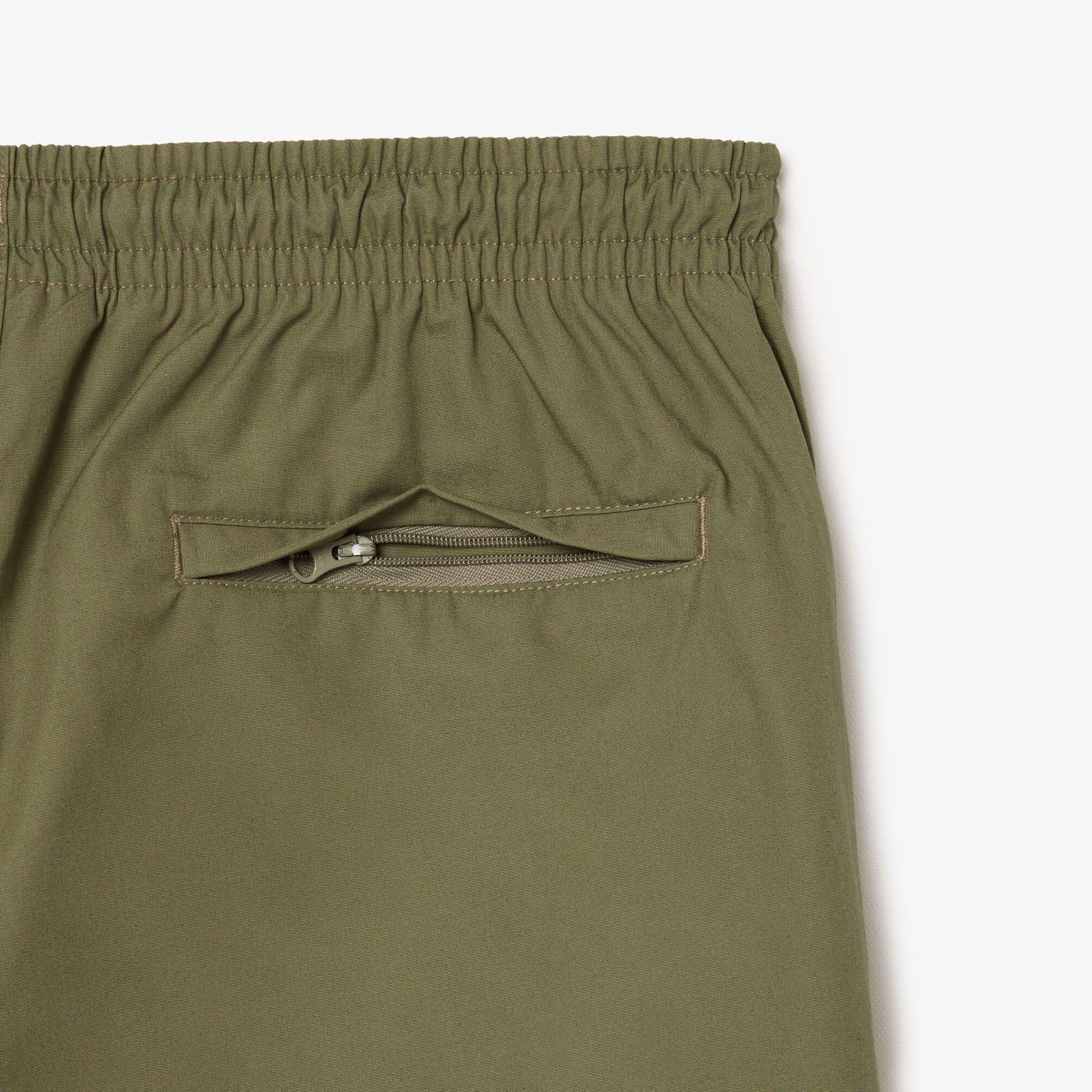 Green - Lacoste - Relaxed Fit Poplin Shorts - 5