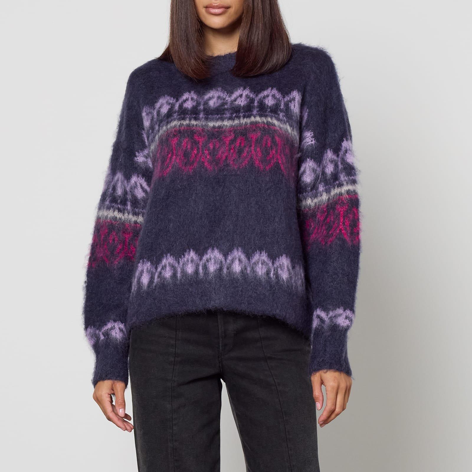 Blue - Marant Etoile - Dully Intarsia-Knit Sweater - 1