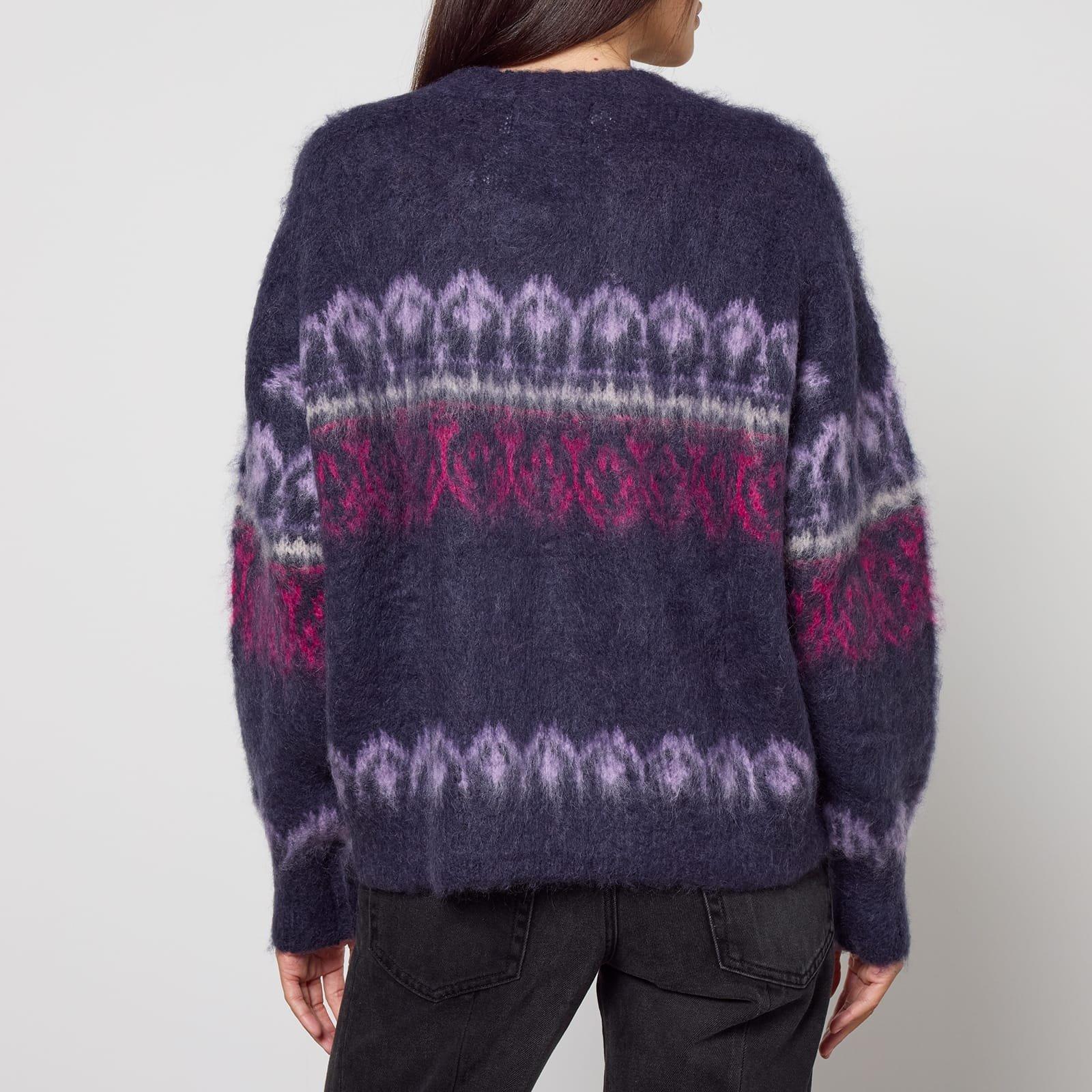 Blå - Marant Etoile - Dully Intarsia-Knit Sweater - 4