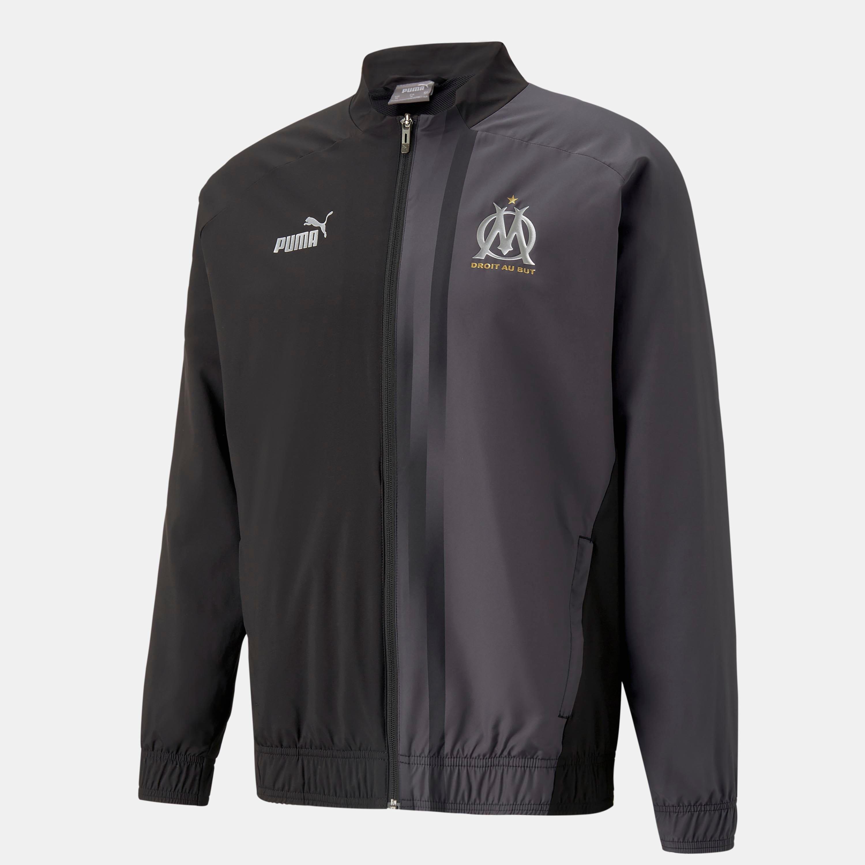 Black - Puma - Olympique De Marseille Prematch Jacket - 1