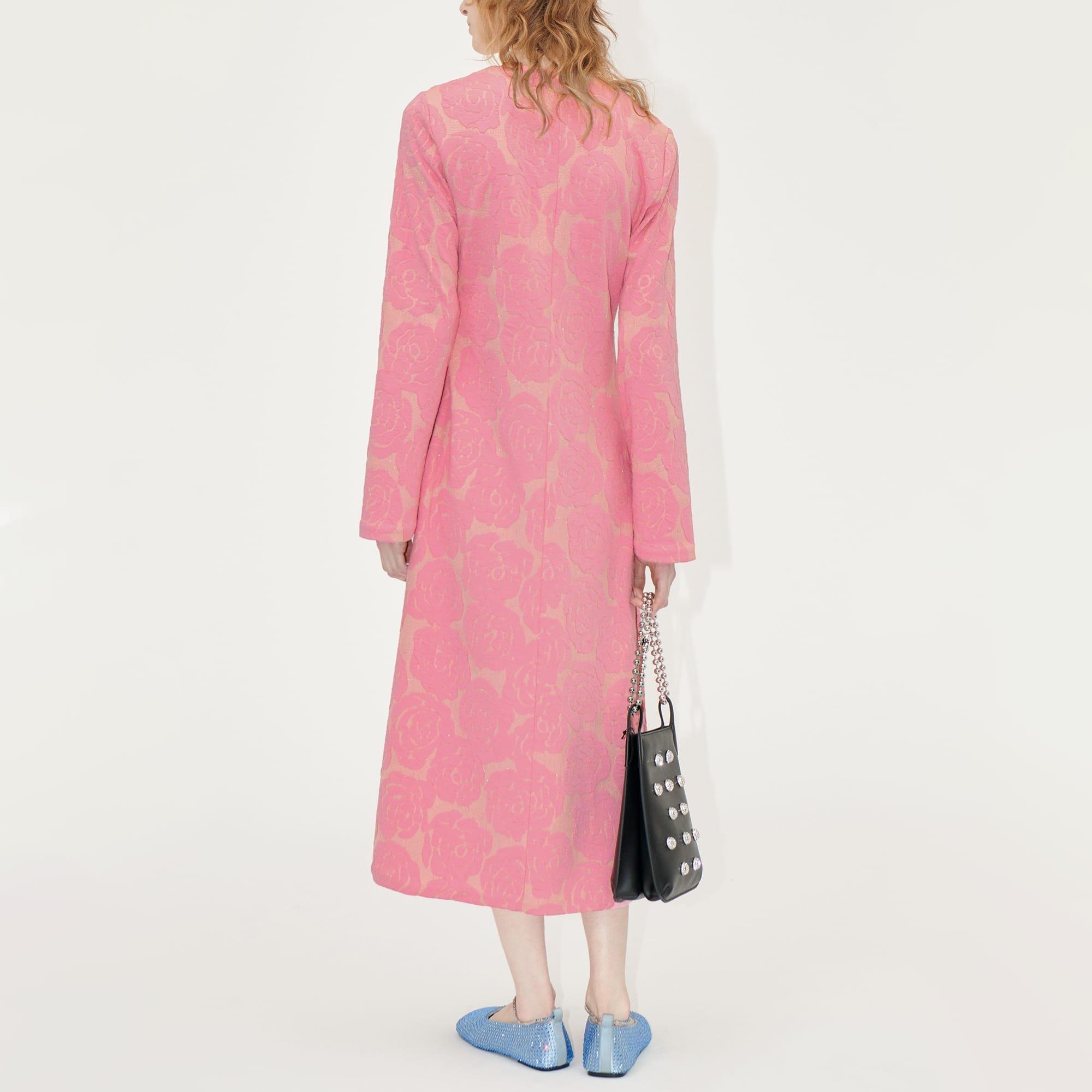 Pink - Stine Goya - Long Sleeve V Neck Dress - 2