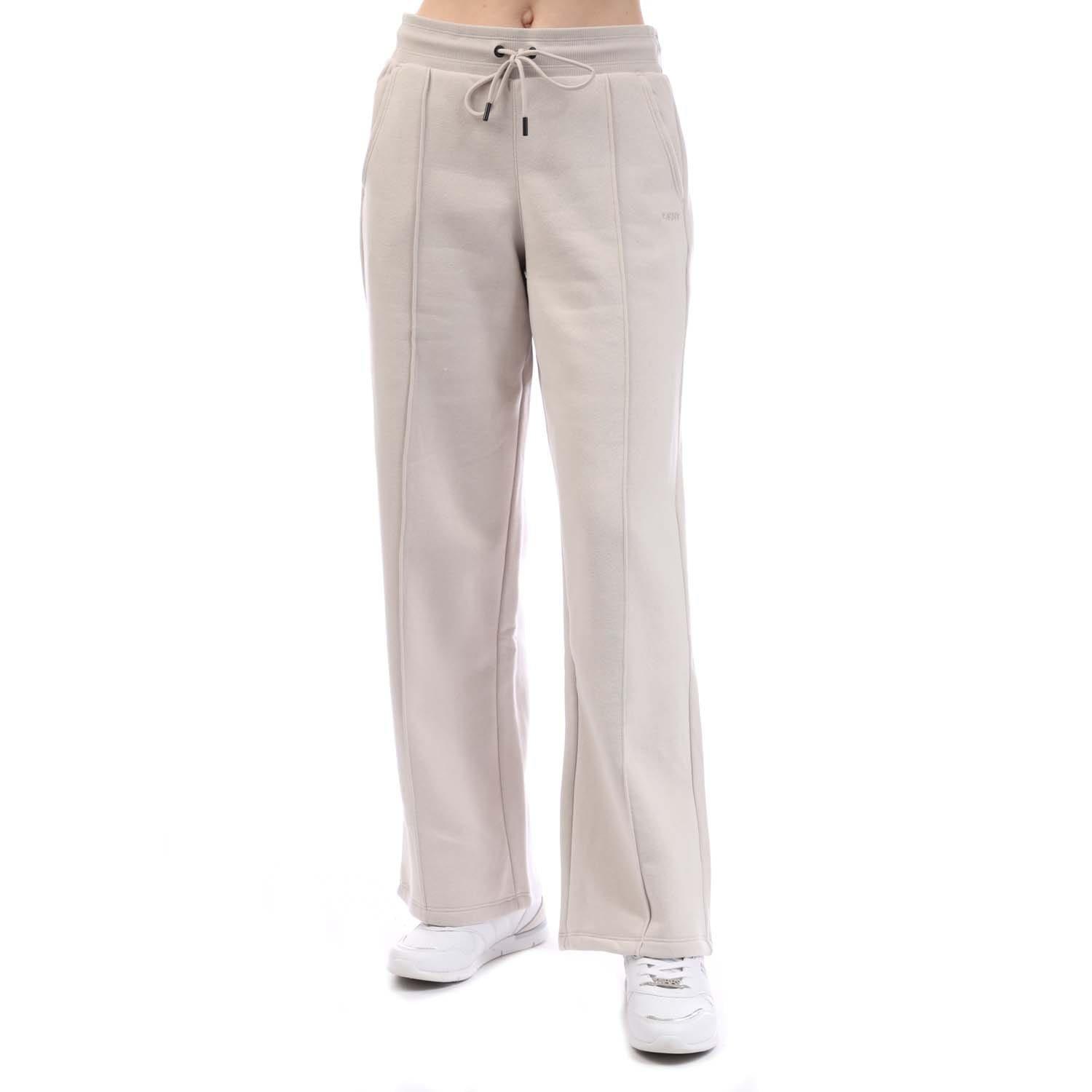 Beige - DKNY - Embellished Logo Print Leg Pant - 1