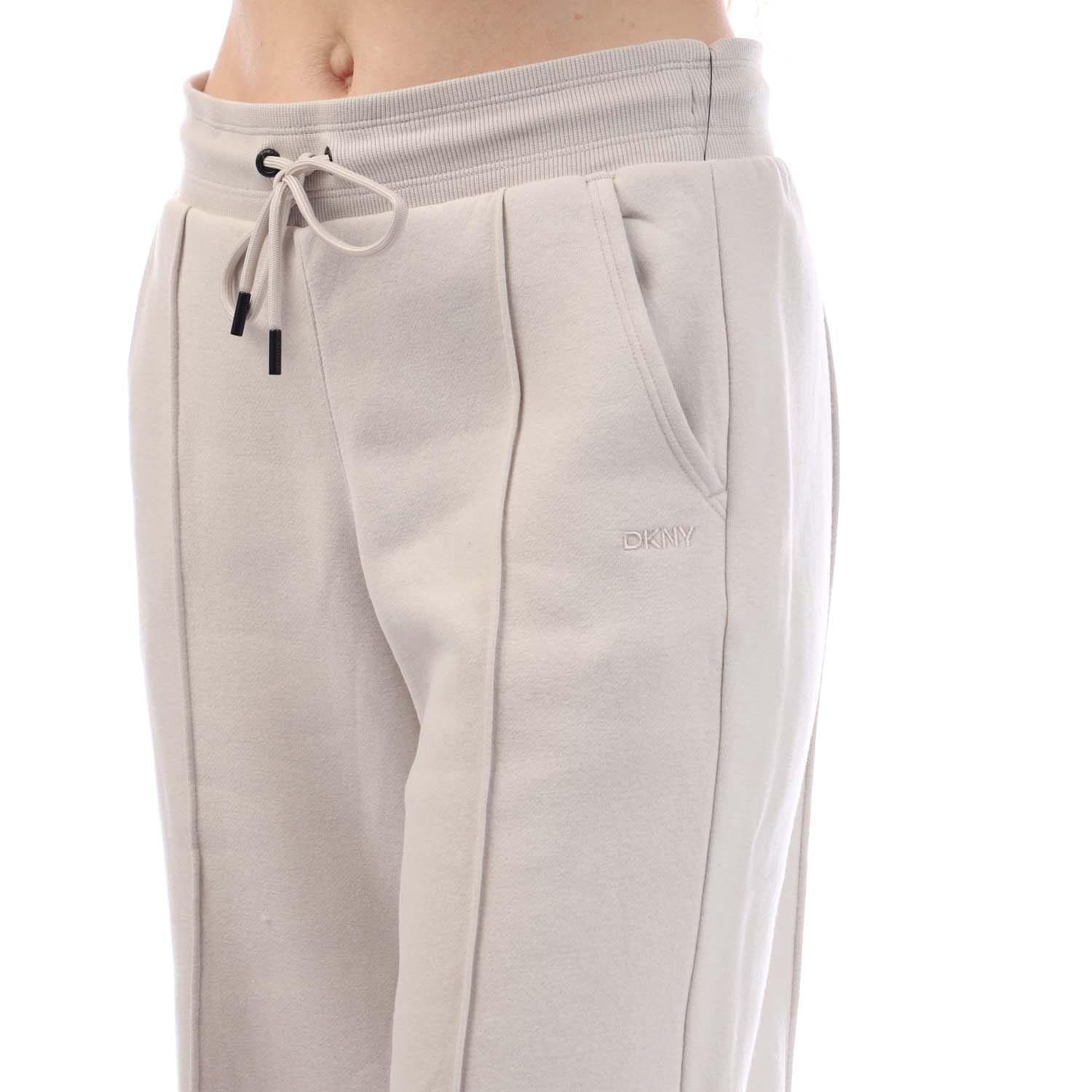 Beige - DKNY - Embellished Logo Print Leg Pant - 2