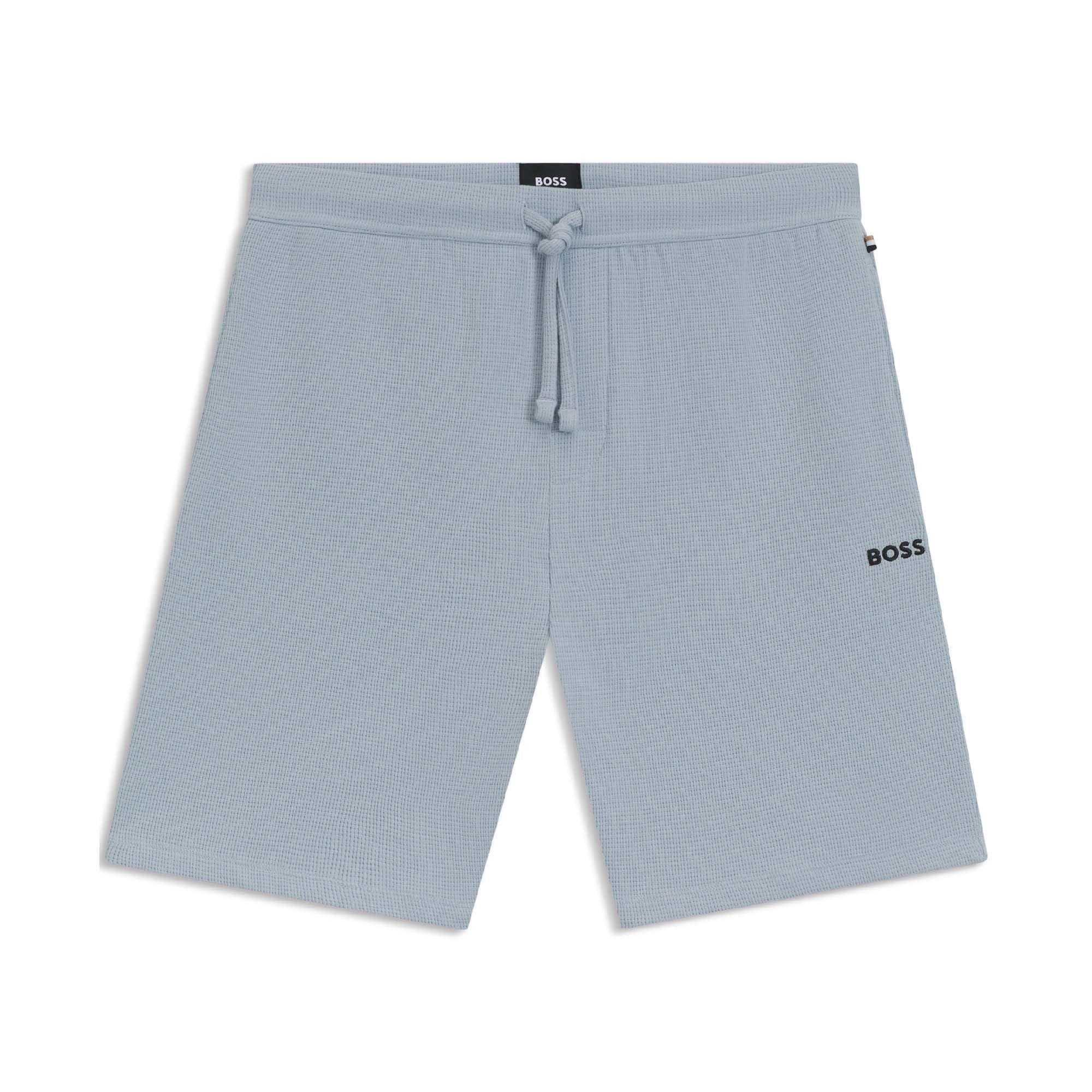Blue - Boss - Waffle Pyjama Shorts - 1