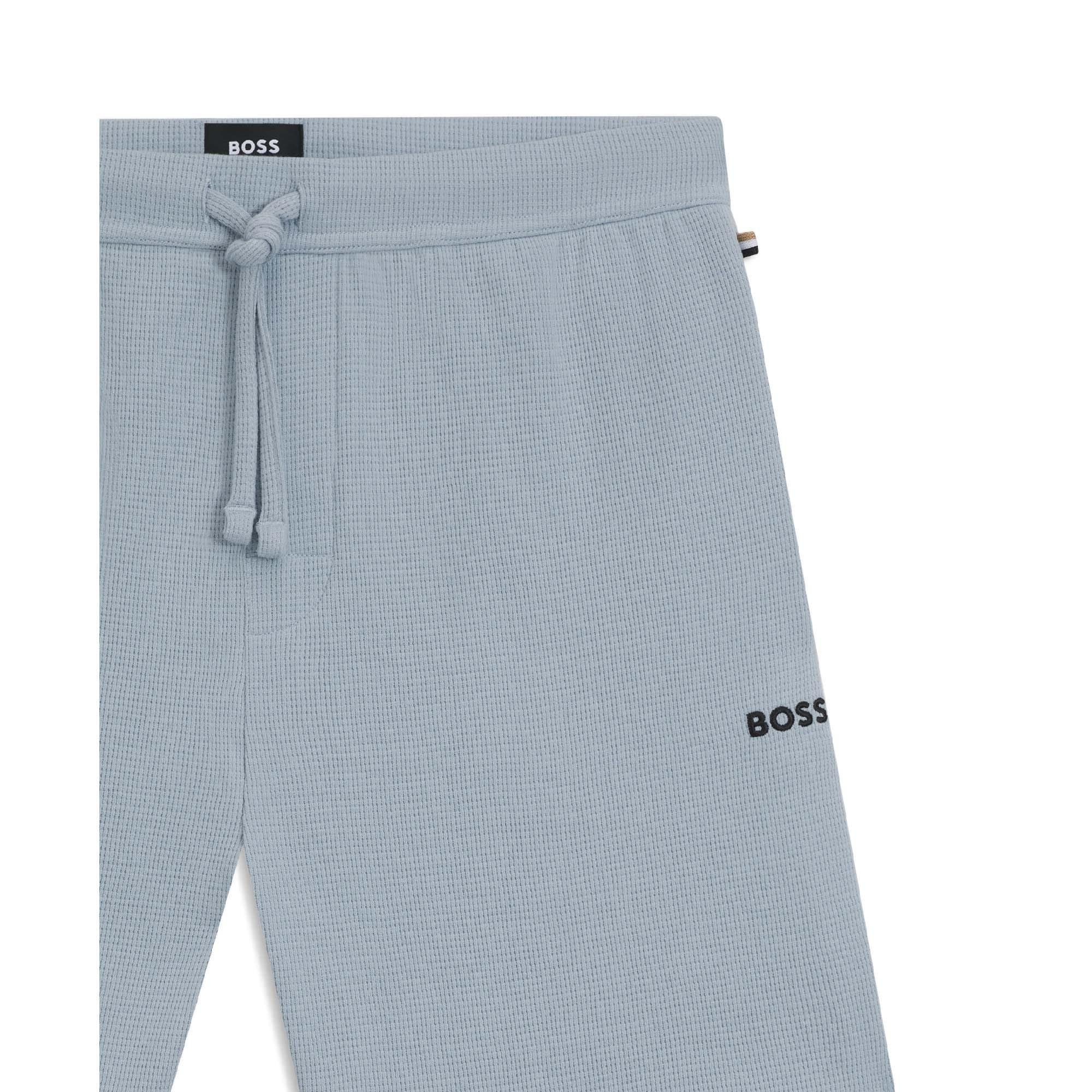 Blue - Boss - Waffle Pyjama Shorts - 2