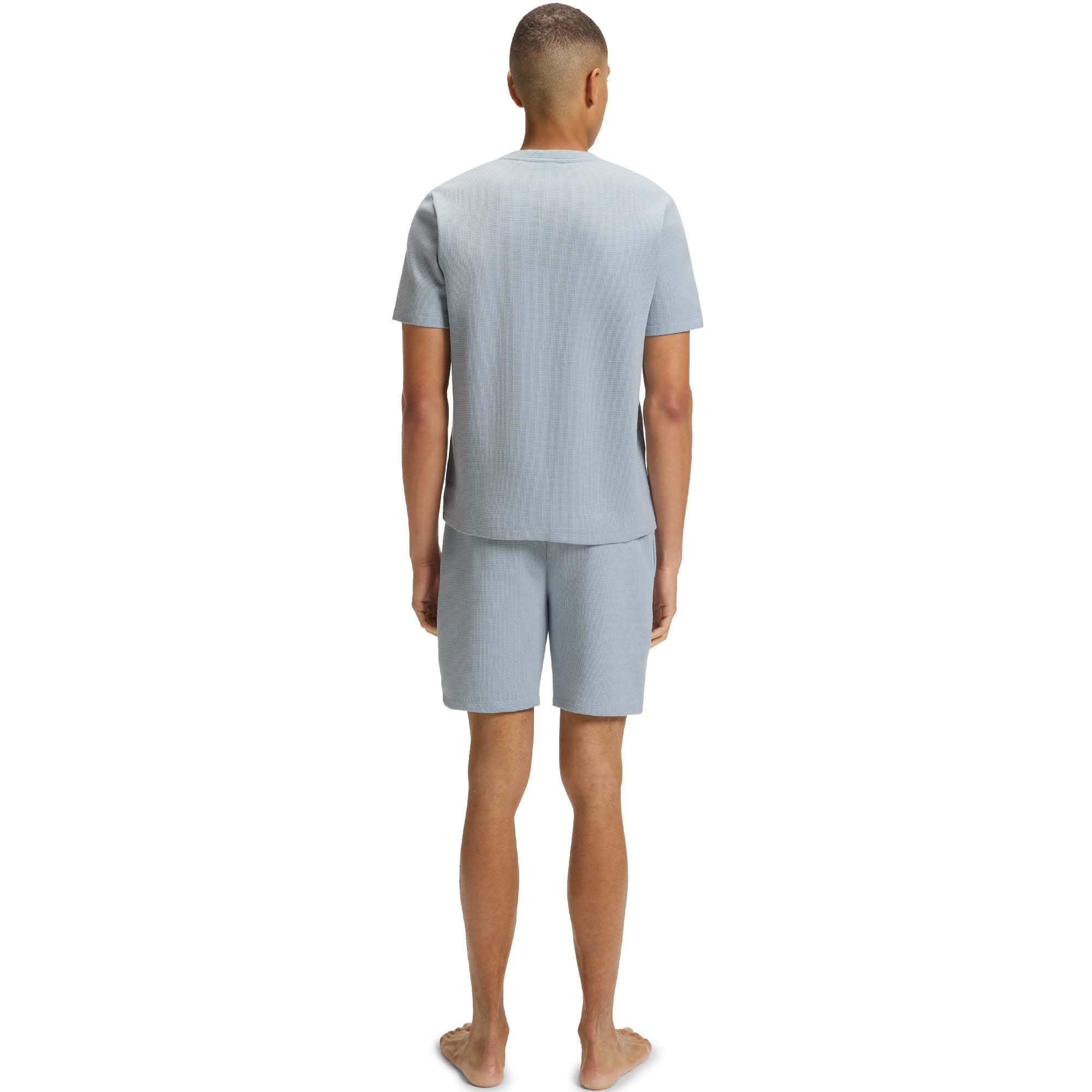 Blue - Boss - Waffle Pyjama Shorts - 6