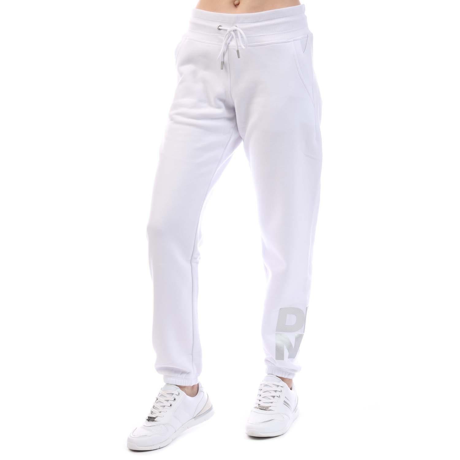 White Silver - DKNY - Foil Logo Jogger with Pockets - 3