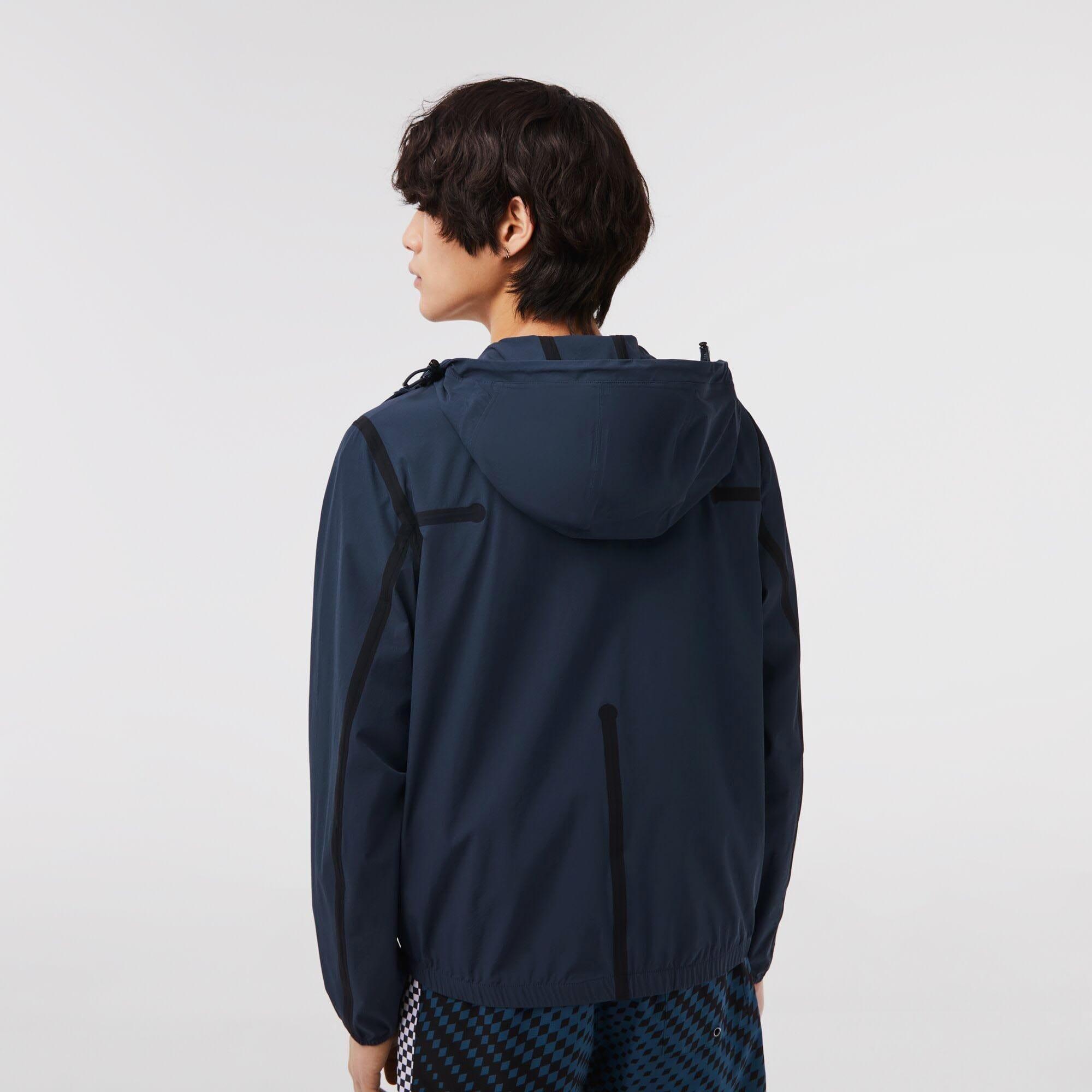 Blue - Lacoste - Recycled Polyamide Short Track Jacket - 2
