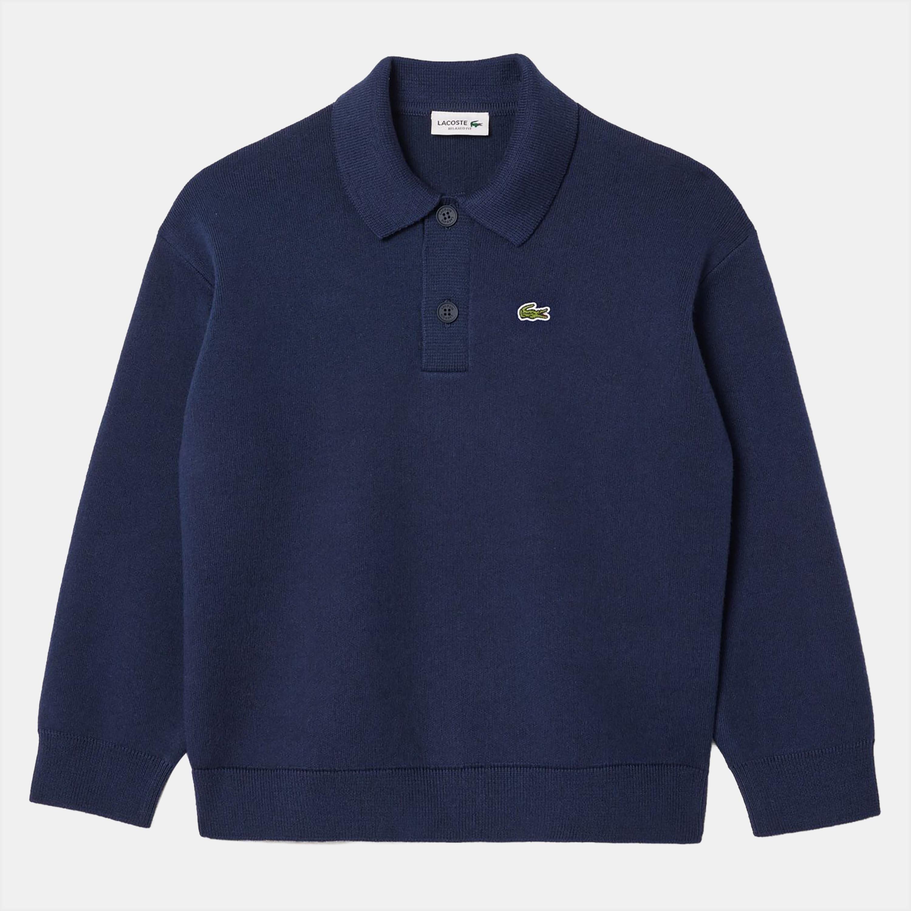 Navy - Lacoste - Long Sleeve Polo Shirt - 1