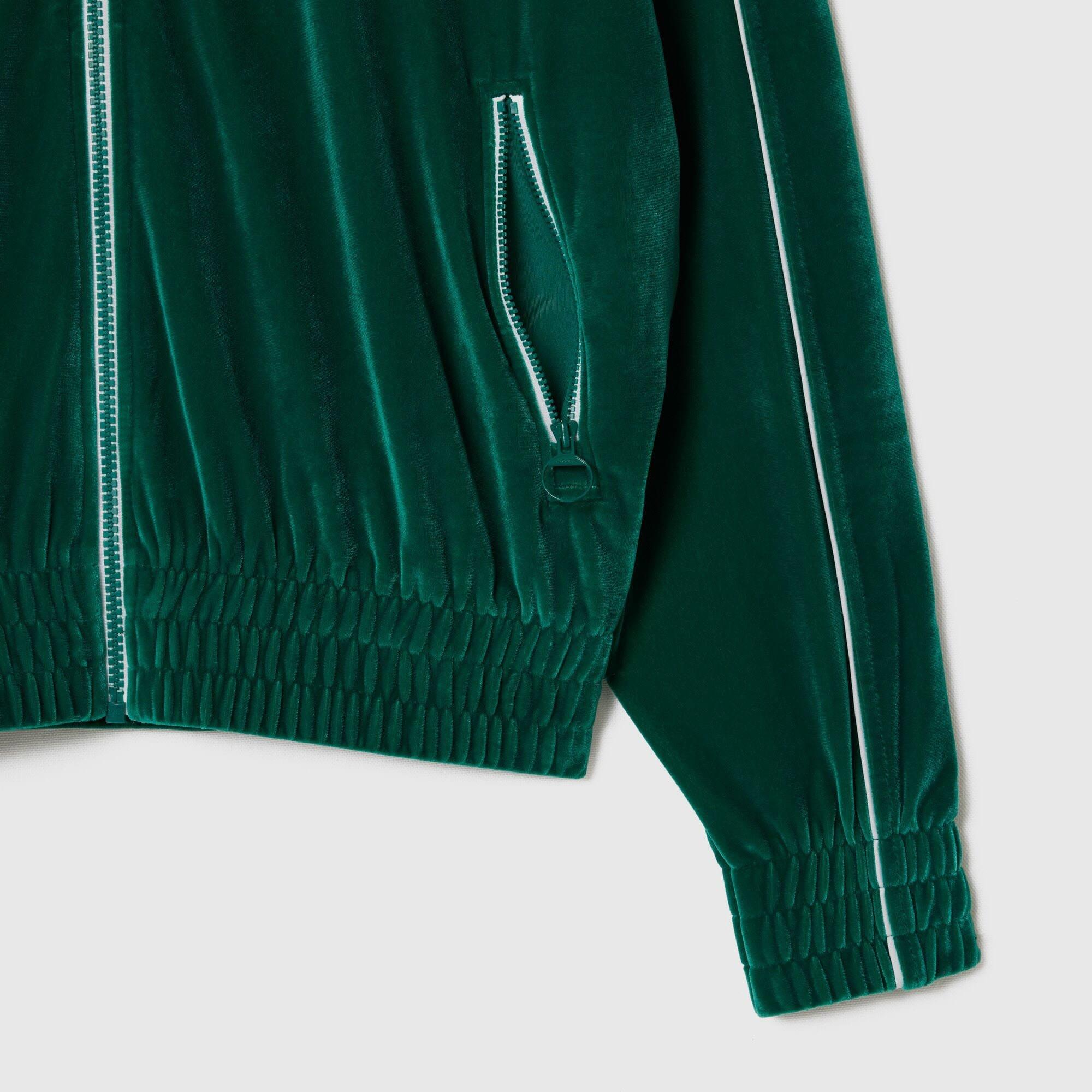 Multi Colour - Lacoste - Oversized Zipped Velour Sweatshirt - 2