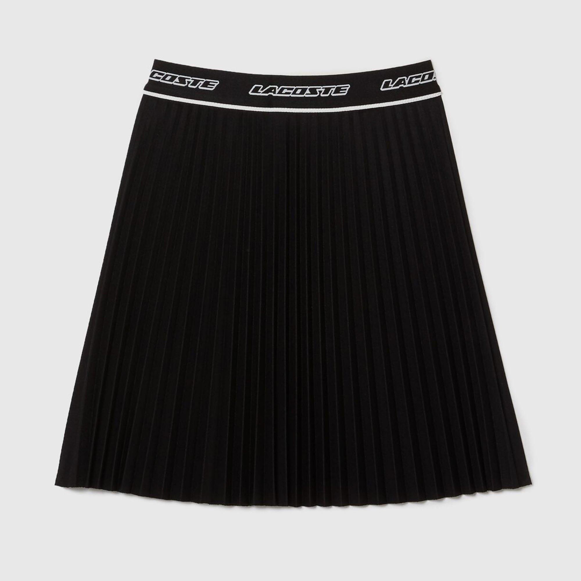 Black - Lacoste - Elasticated Waist Pleated Skirt