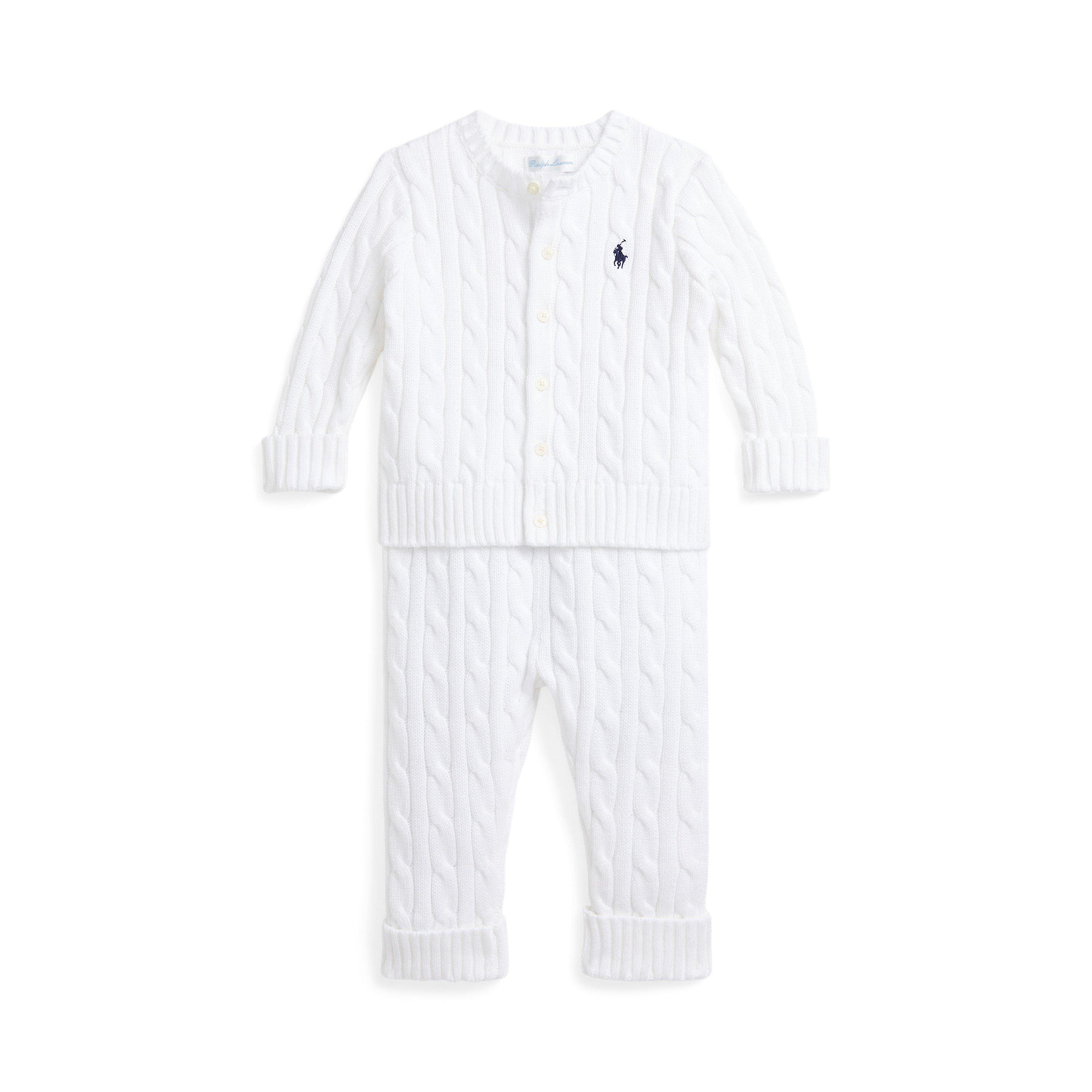White - Polo Ralph Lauren - Unisex Kids' Knit Clothing Set - 1