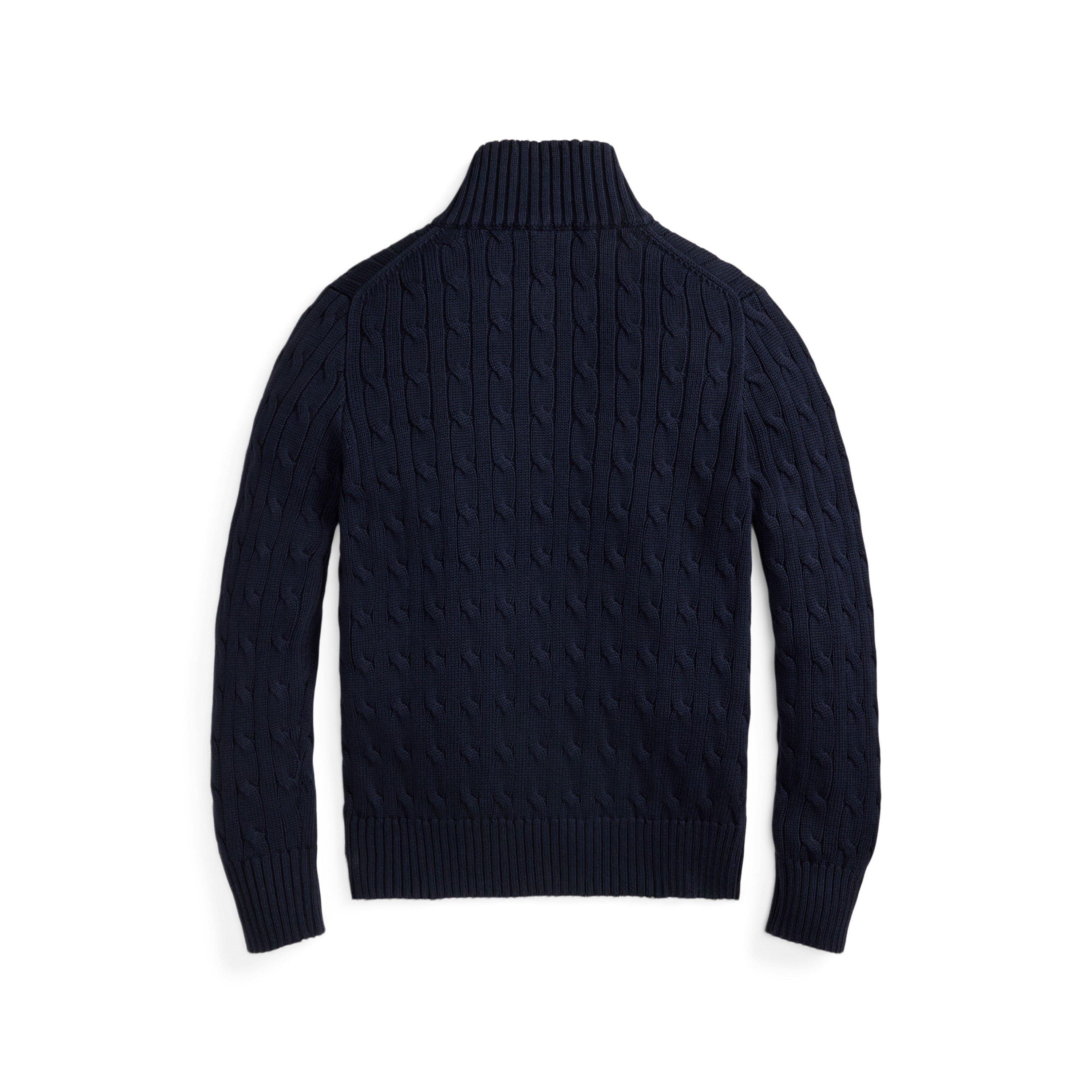 RL Navy - Polo Ralph Lauren - Kids' Quarter Zip Knitted Top - 2