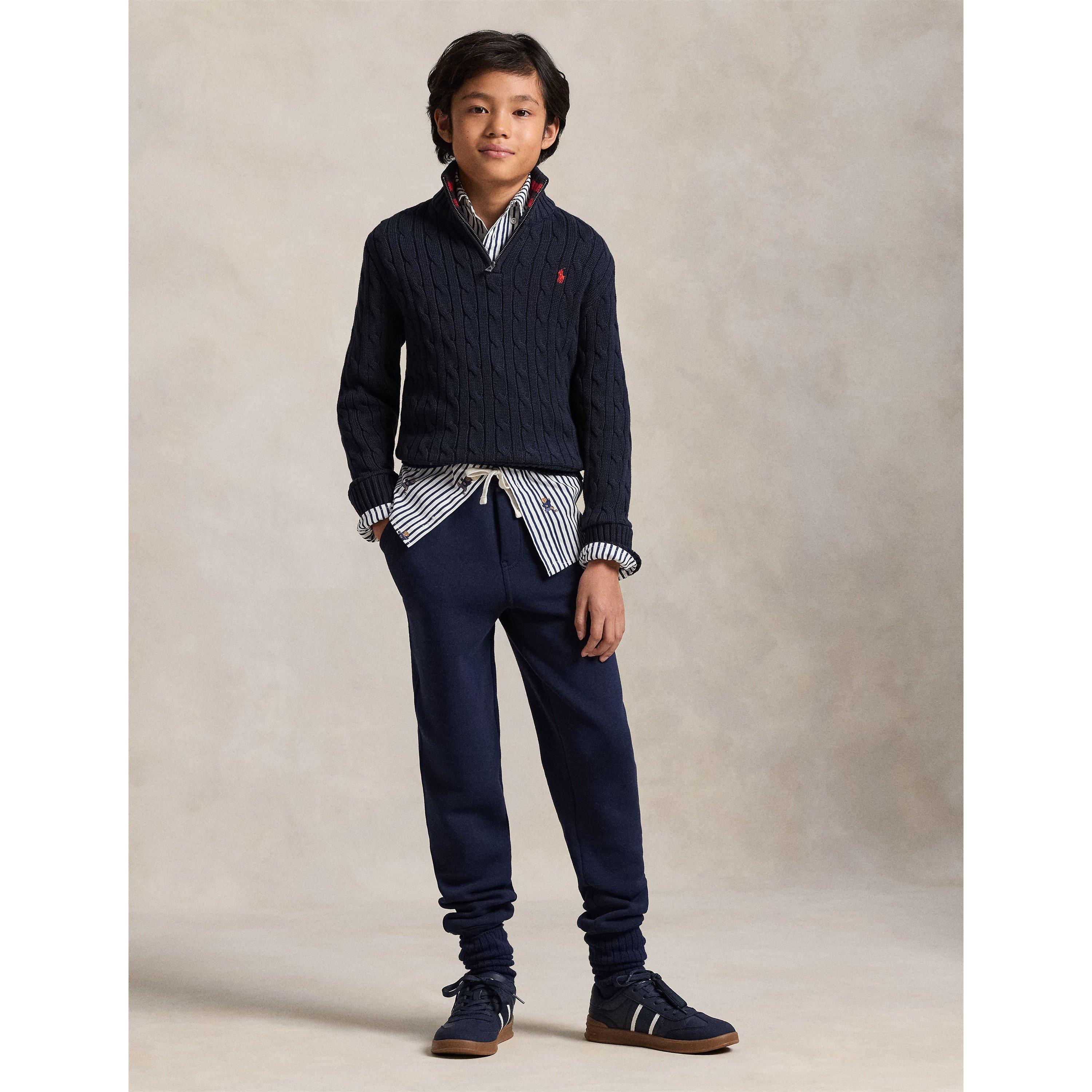 RL Navy - Polo Ralph Lauren - Kids' Quarter Zip Knitted Top - 5