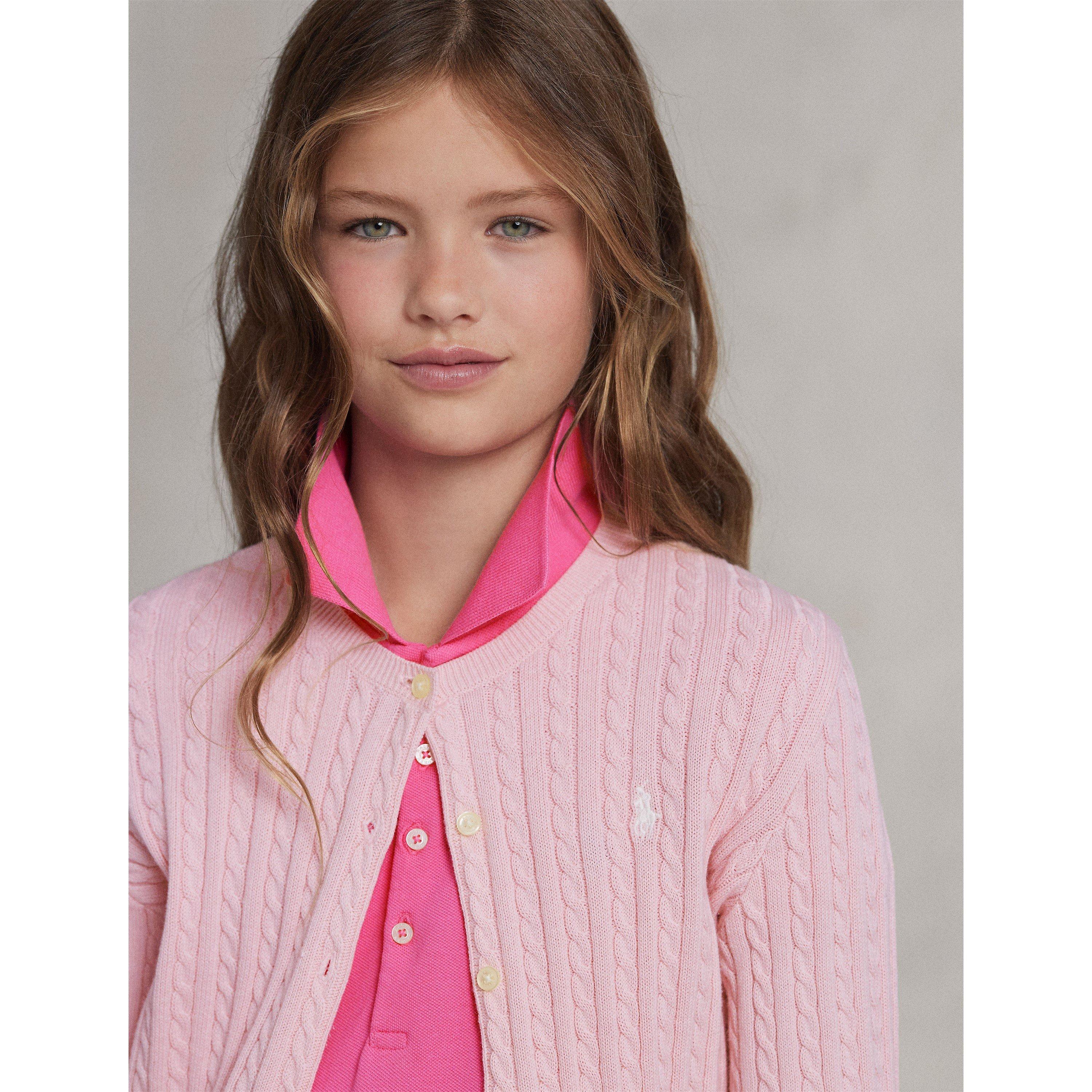 Hint Of Pink - Polo Ralph Lauren - Kids' Cable Cardigan - 4