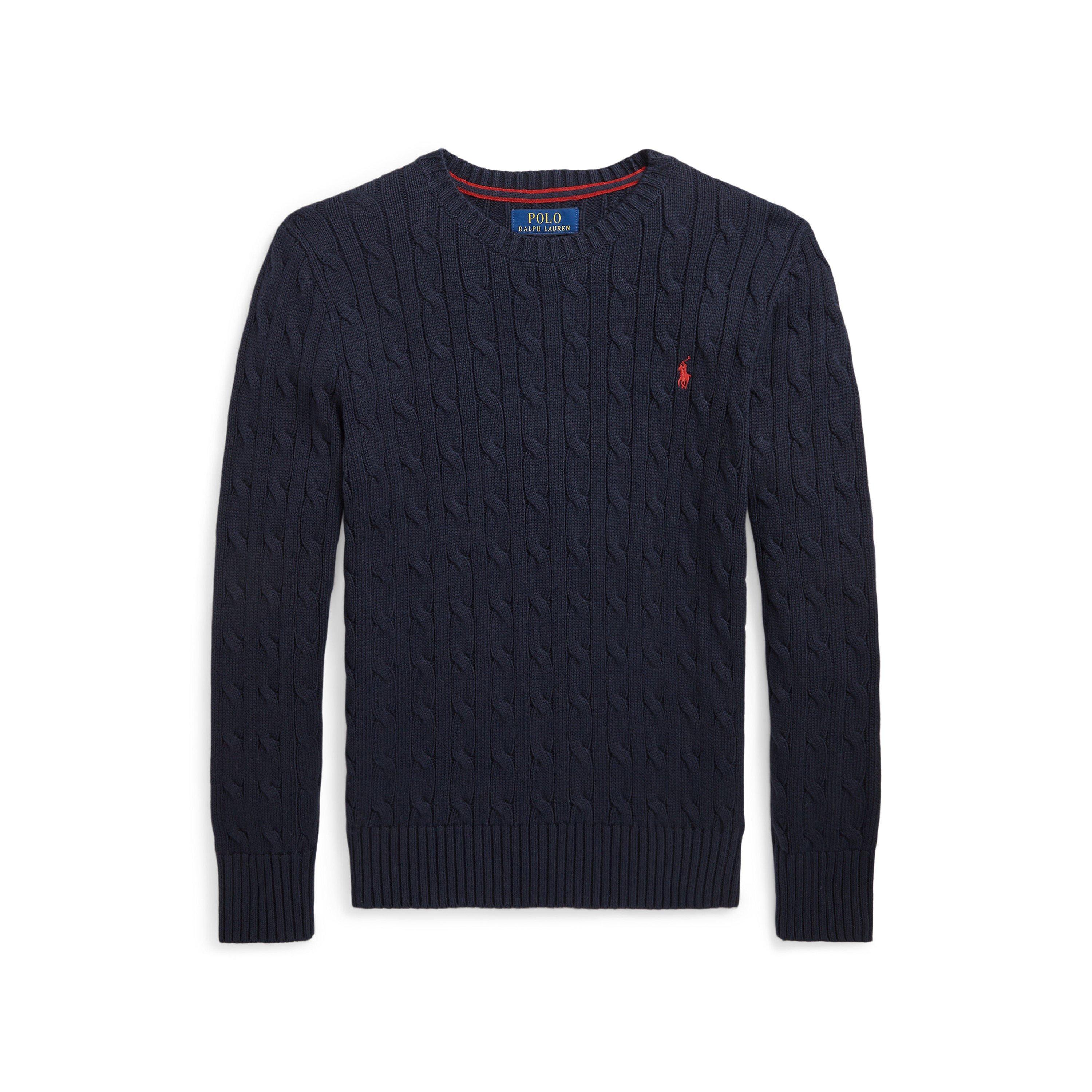 RL Navy - Polo Ralph Lauren - Kids' Cable Knit Jumper - 1