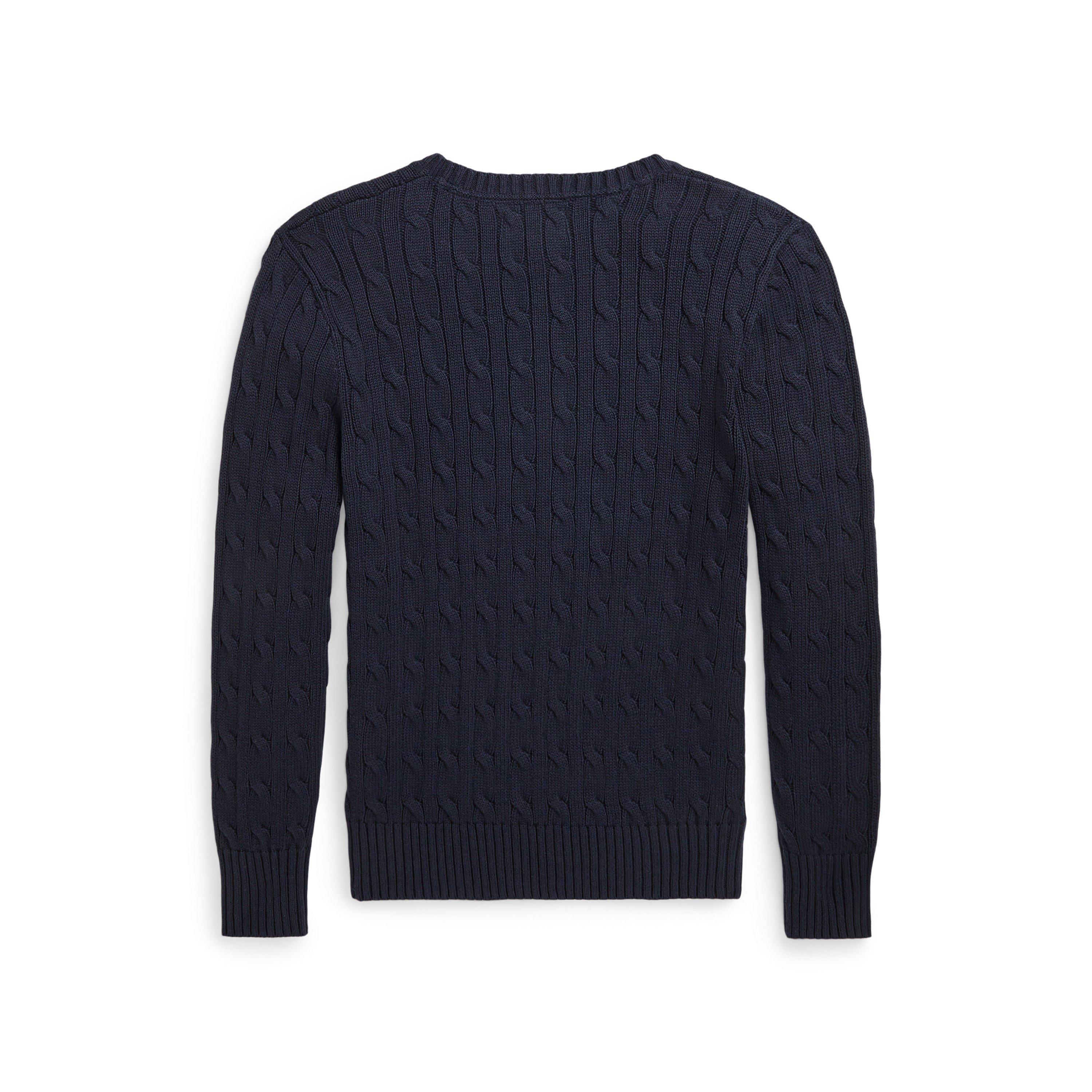 RL Navy - Polo Ralph Lauren - Kids' Cable Knit Jumper - 2