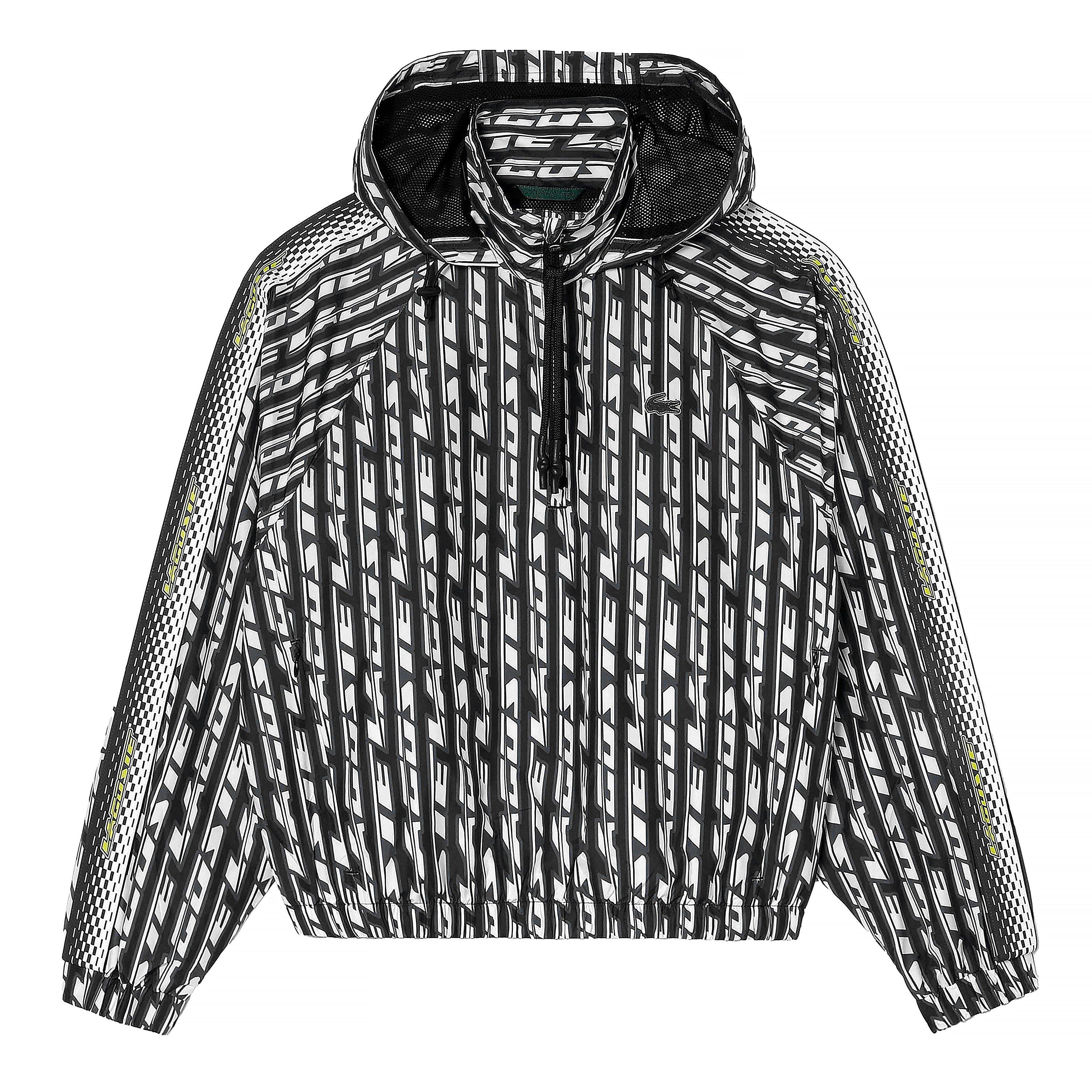 Black - Lacoste - Oversized Hooded Track Jacket - 1