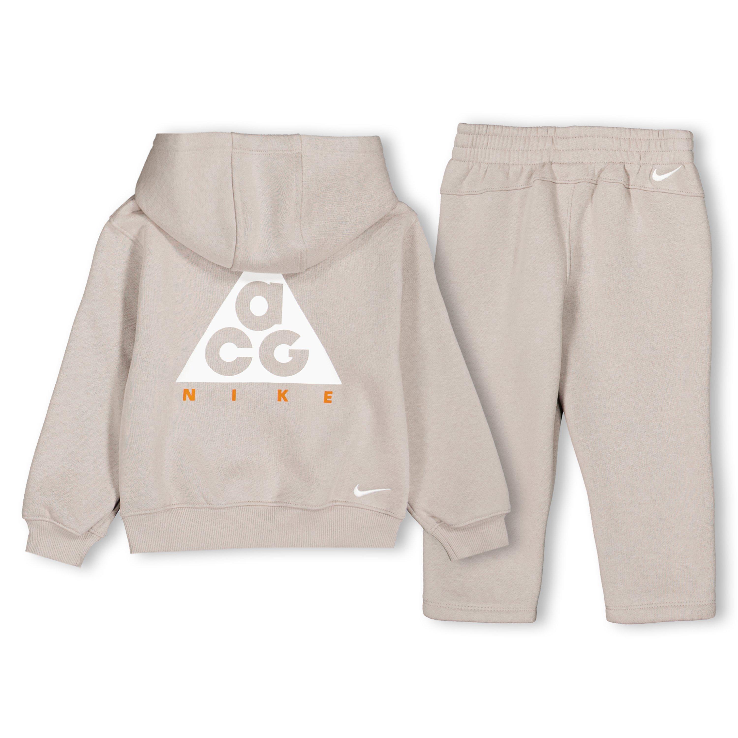 College Grey - Nike - Kids' Club HBR Cotton Hoodie and Joggers Clothing Set - 2