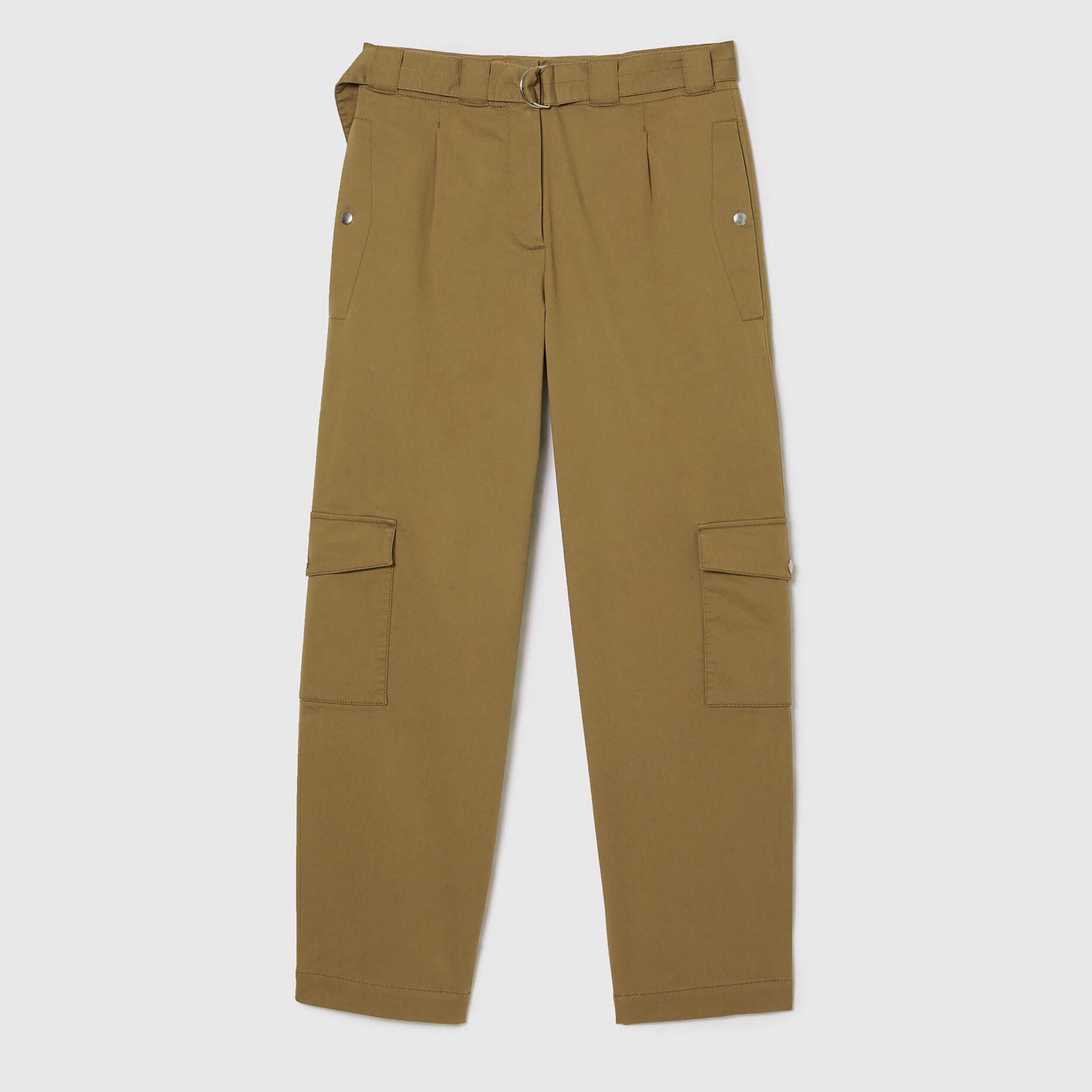 Brown - Lacoste - Cotton Gabardine Cargo Pants - 1