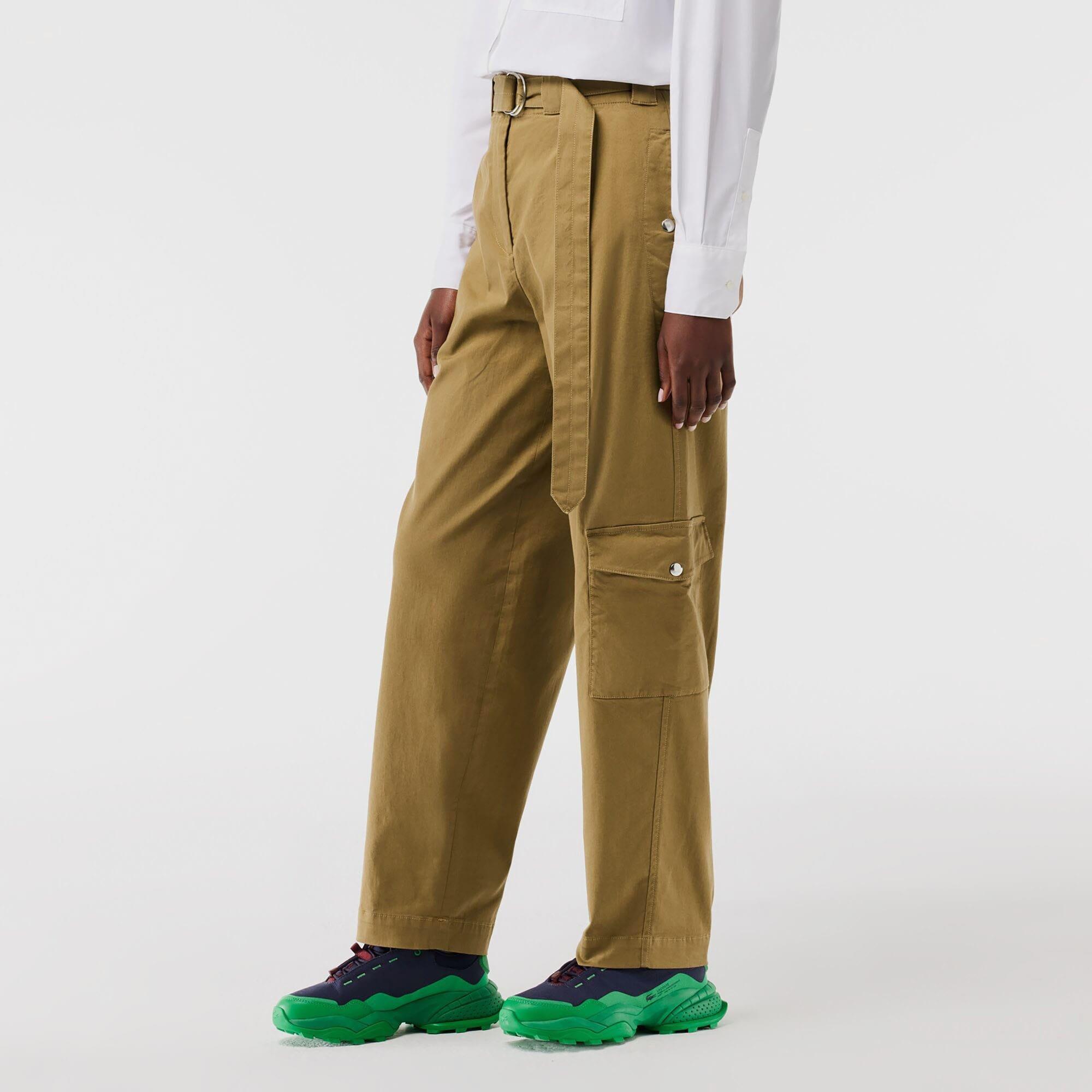 Brown - Lacoste - Cotton Gabardine Cargo Pants - 2
