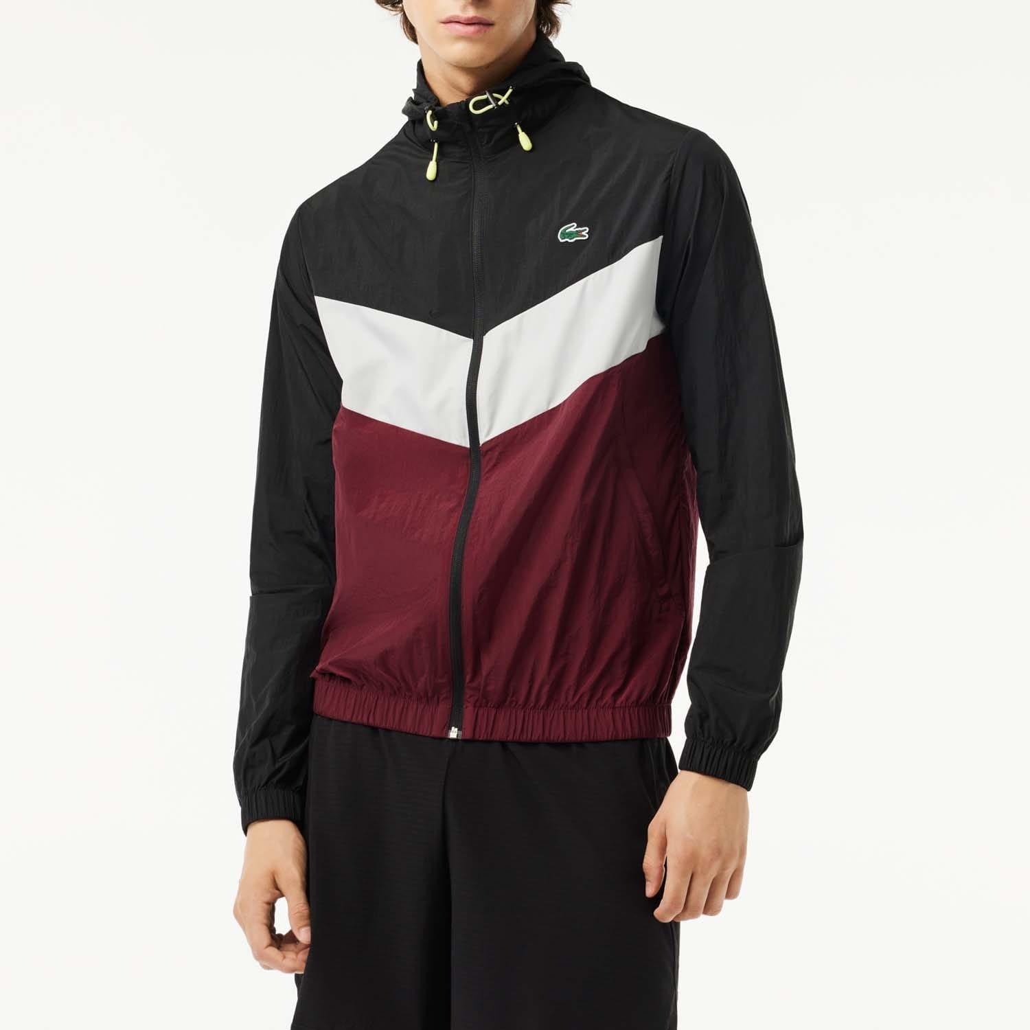 Black - Lacoste - Water Resistant Packaway Zipped Jacket - 1