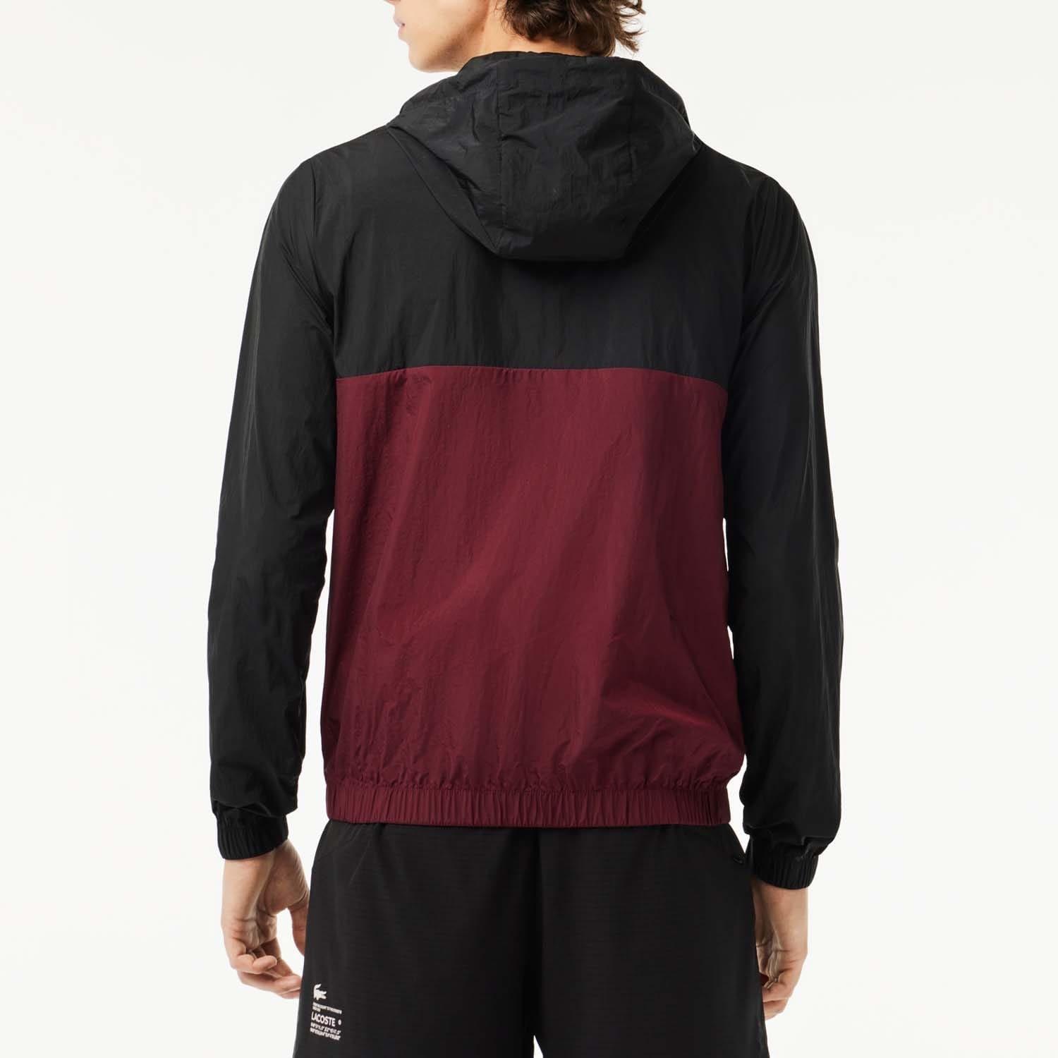 Black - Lacoste - Water Resistant Packaway Zipped Jacket - 2