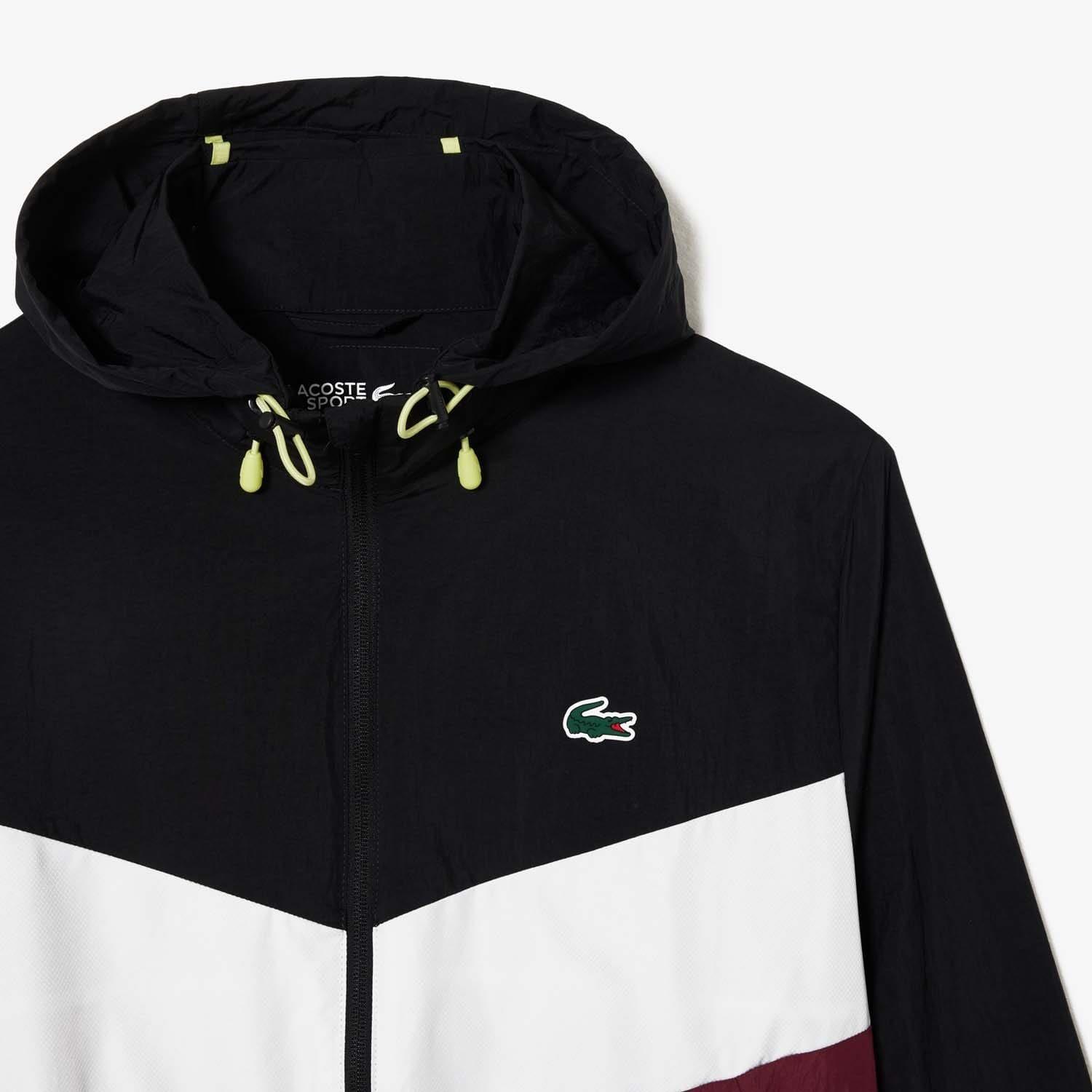 Black - Lacoste - Water Resistant Packaway Zipped Jacket - 5