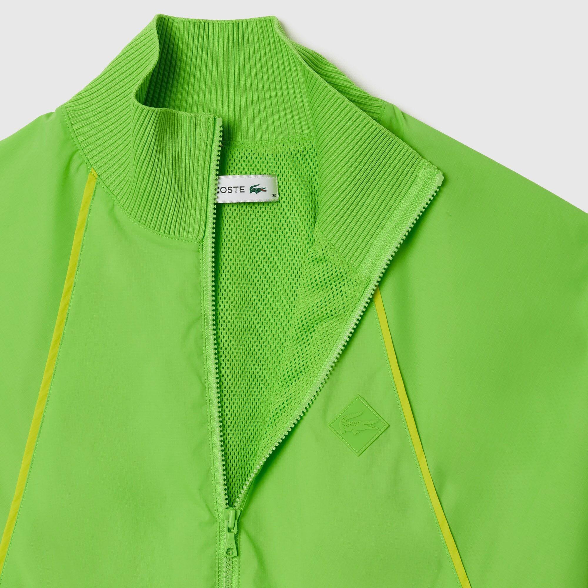 Green - Lacoste - Pleated Colour-Block Sweatshirt Dress - 4