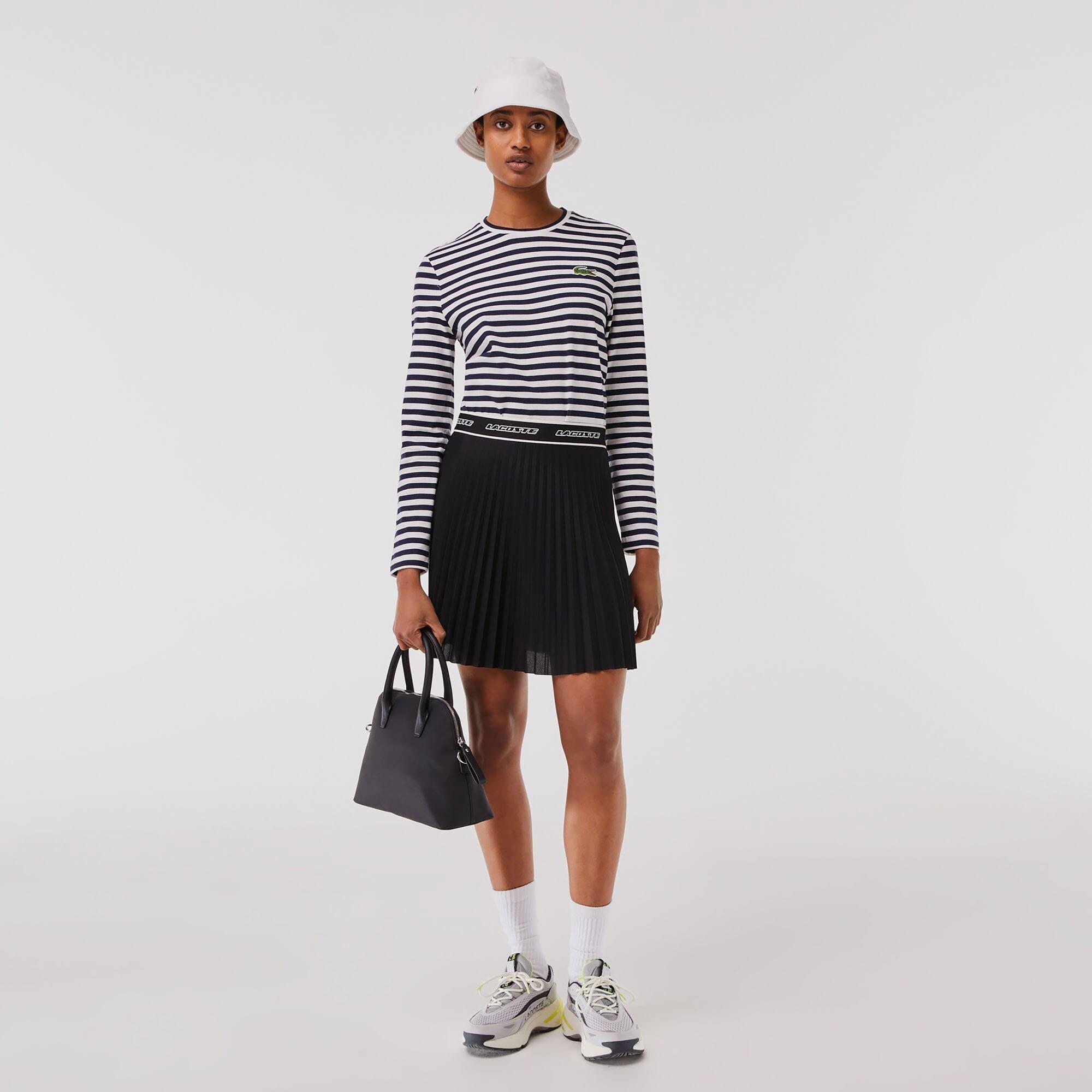 Navy - Lacoste - Striped Long Sleeve T-Shirt - 4