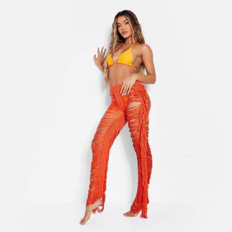 Naranja - I Saw It First - ISAWITFIRST Crochet Ladder Beach Trouser - 2
