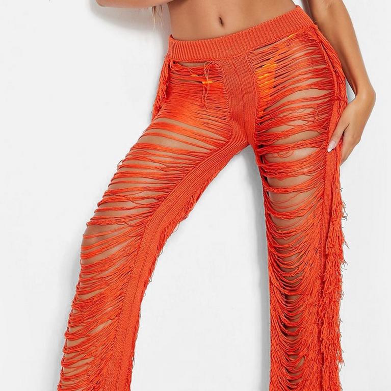 Naranja - I Saw It First - ISAWITFIRST Crochet Ladder Beach Trouser - 4
