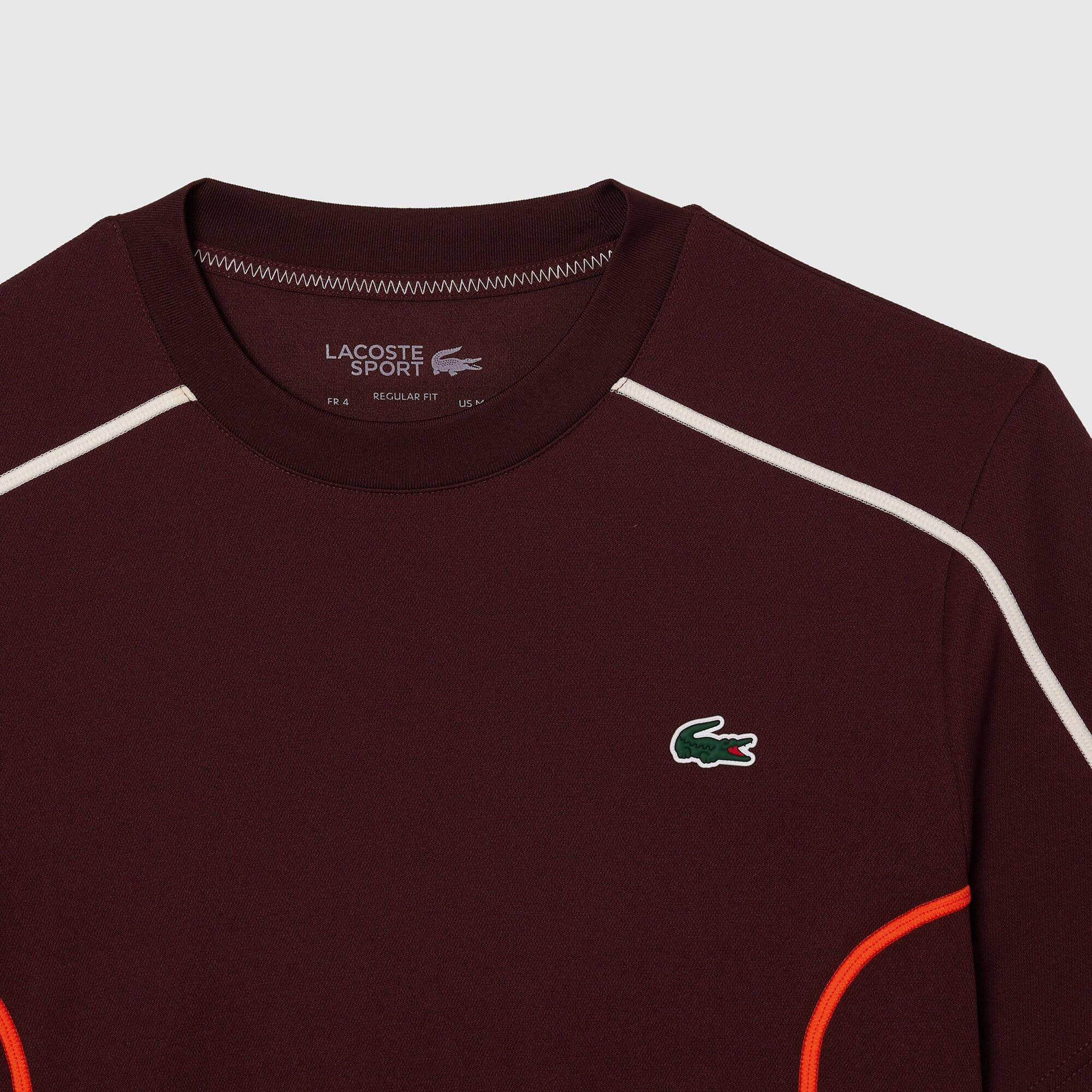 Brown - Lacoste - Ultra-Dry Tennis T-Shirt - 3