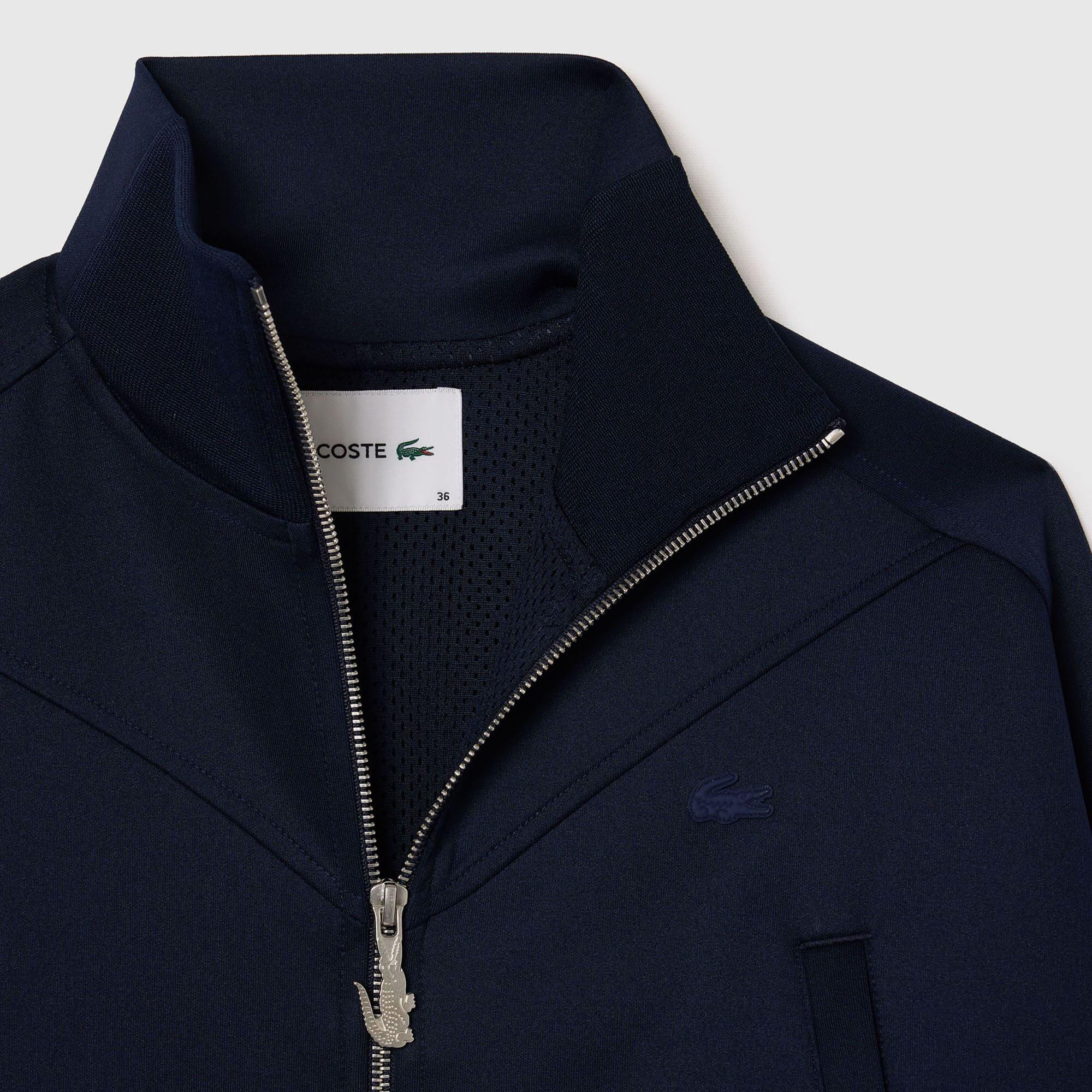 Navy - Lacoste - Cropped Full-Zip Sweatshirt - 2