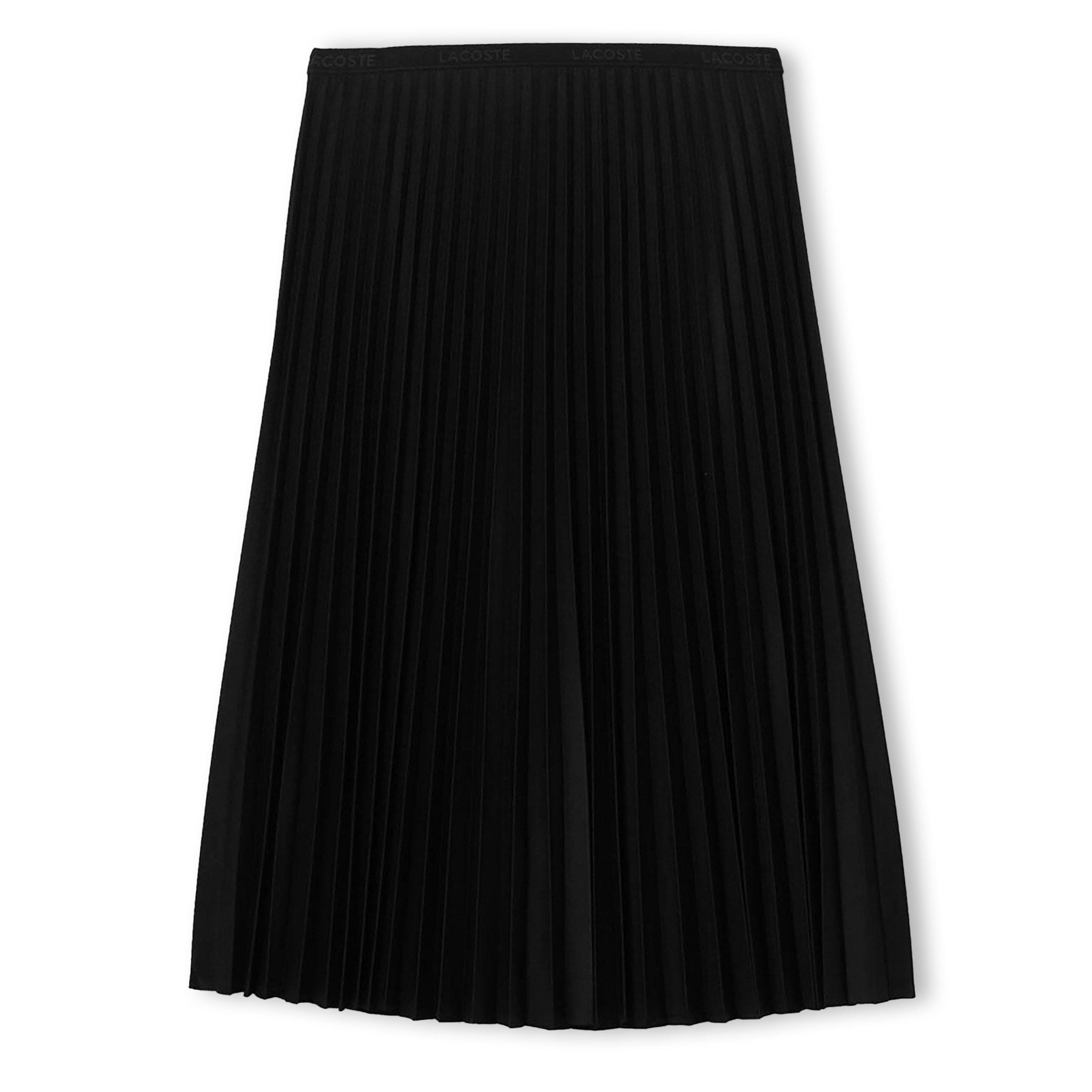 Black - Lacoste - Elasticated Waist Flowing Pleated Skirt - 1